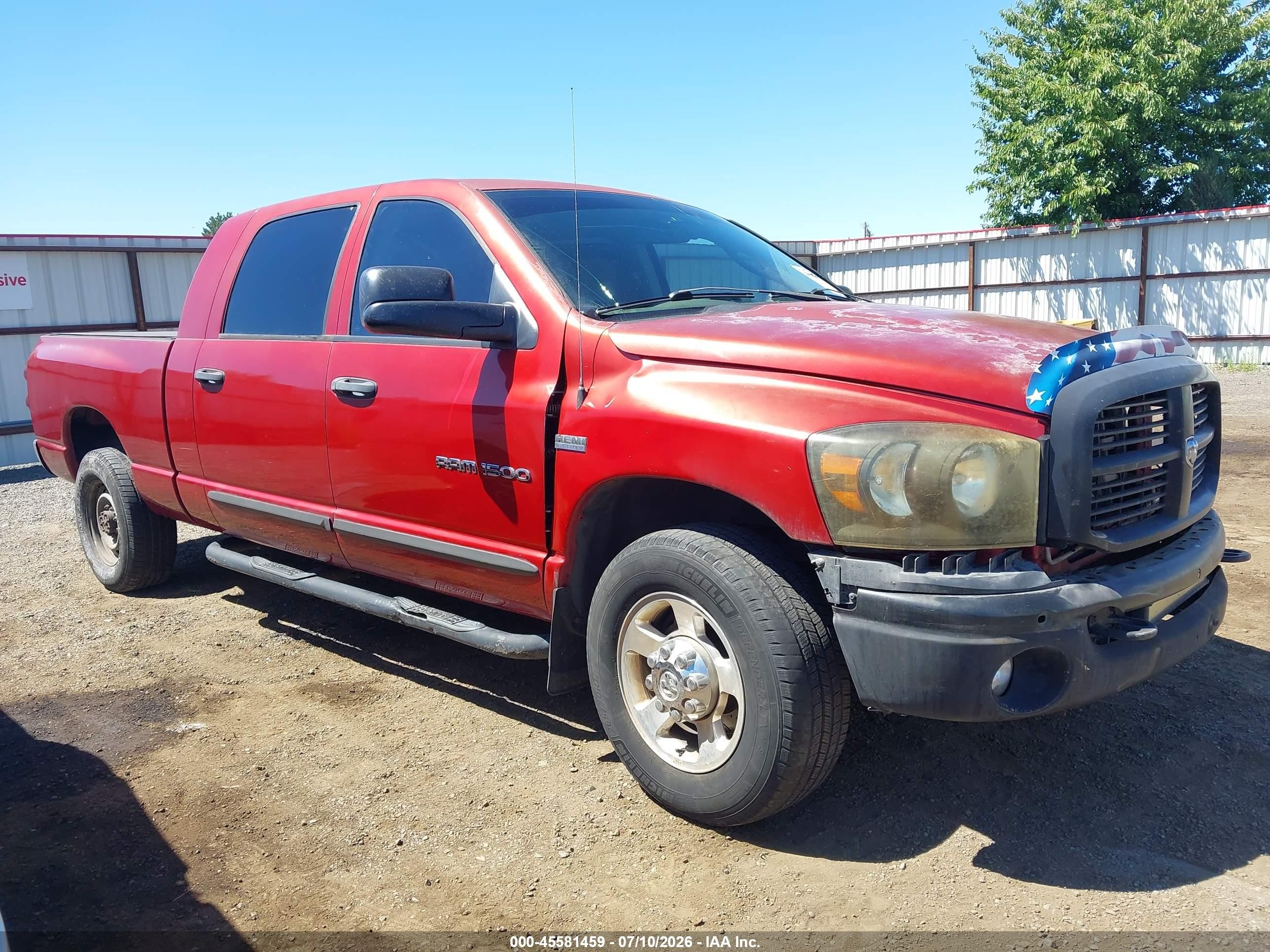 2007 Dodge Ram 1500 Slt Красный vin: 3D7KR19D27G809019