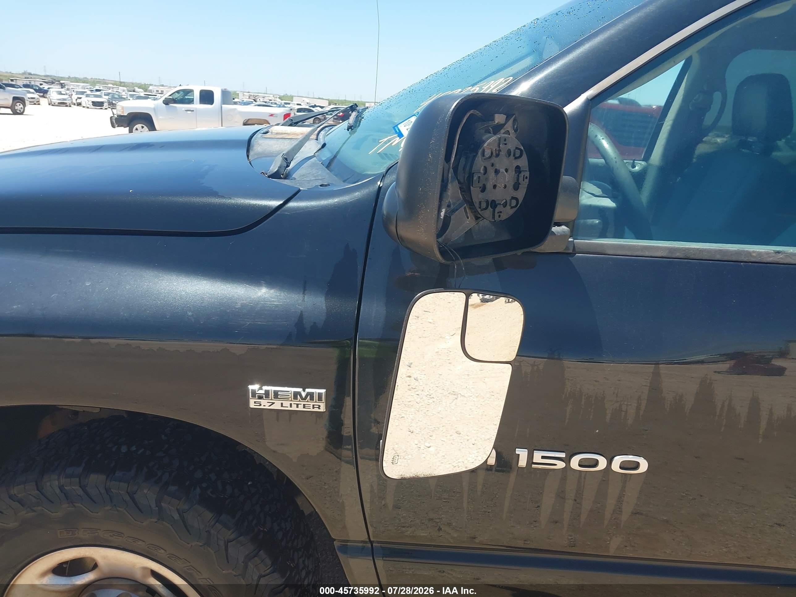 2007 Dodge Ram 1500 Slt Black vin: 3D7KR19D97G853390