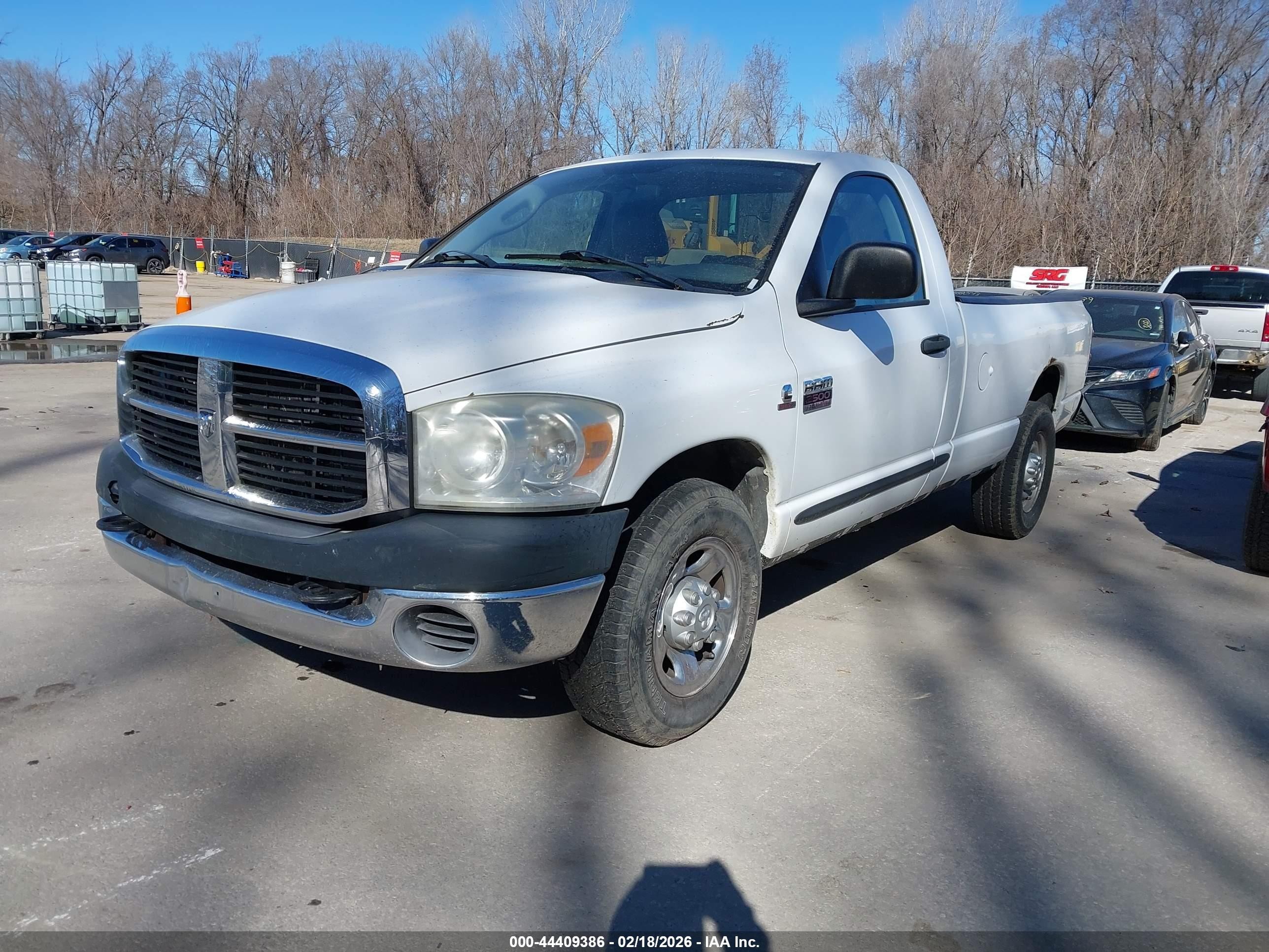 2007 Dodge Ram 2500 St White vin: 3D7KR26A37G833958