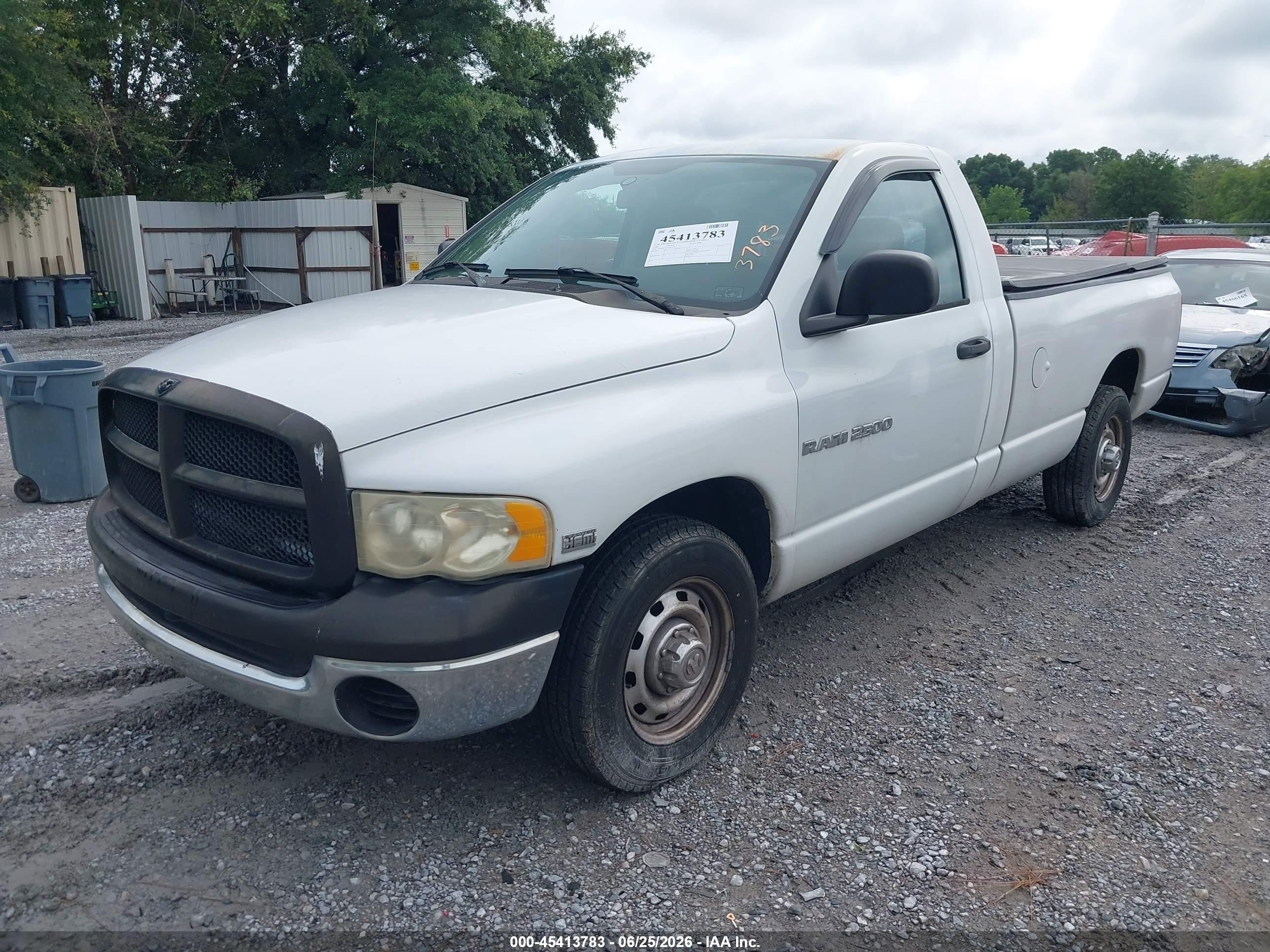 2005 Dodge Ram 2500 St White vin: 3D7KR26D15G832072