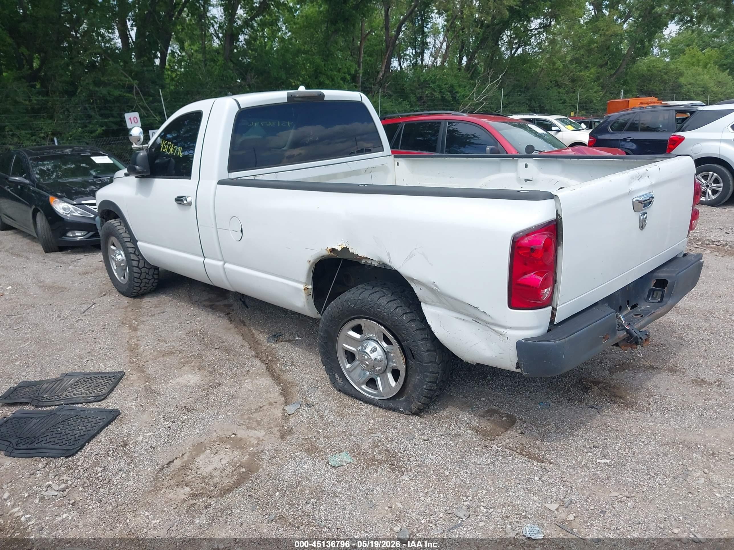 2008 Dodge Ram 2500 St/sxt White vin: 3D7KR26D18G220572