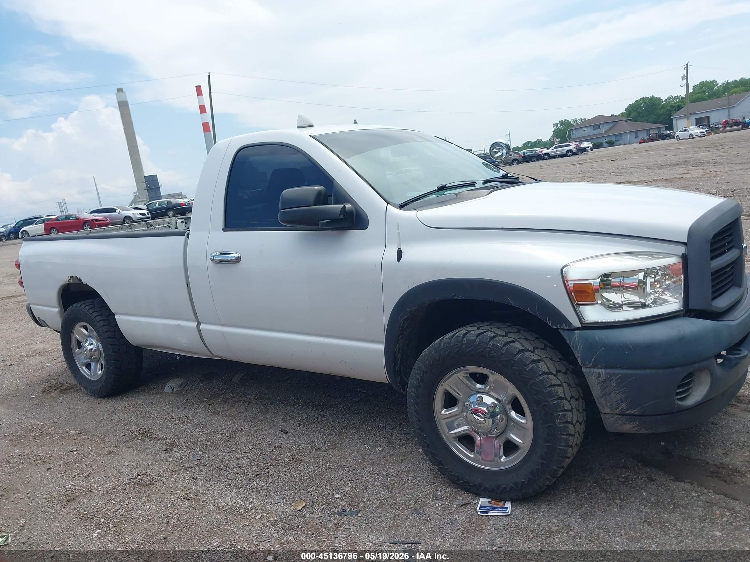 2008 Dodge Ram 2500 St/sxt White vin: 3D7KR26D18G220572