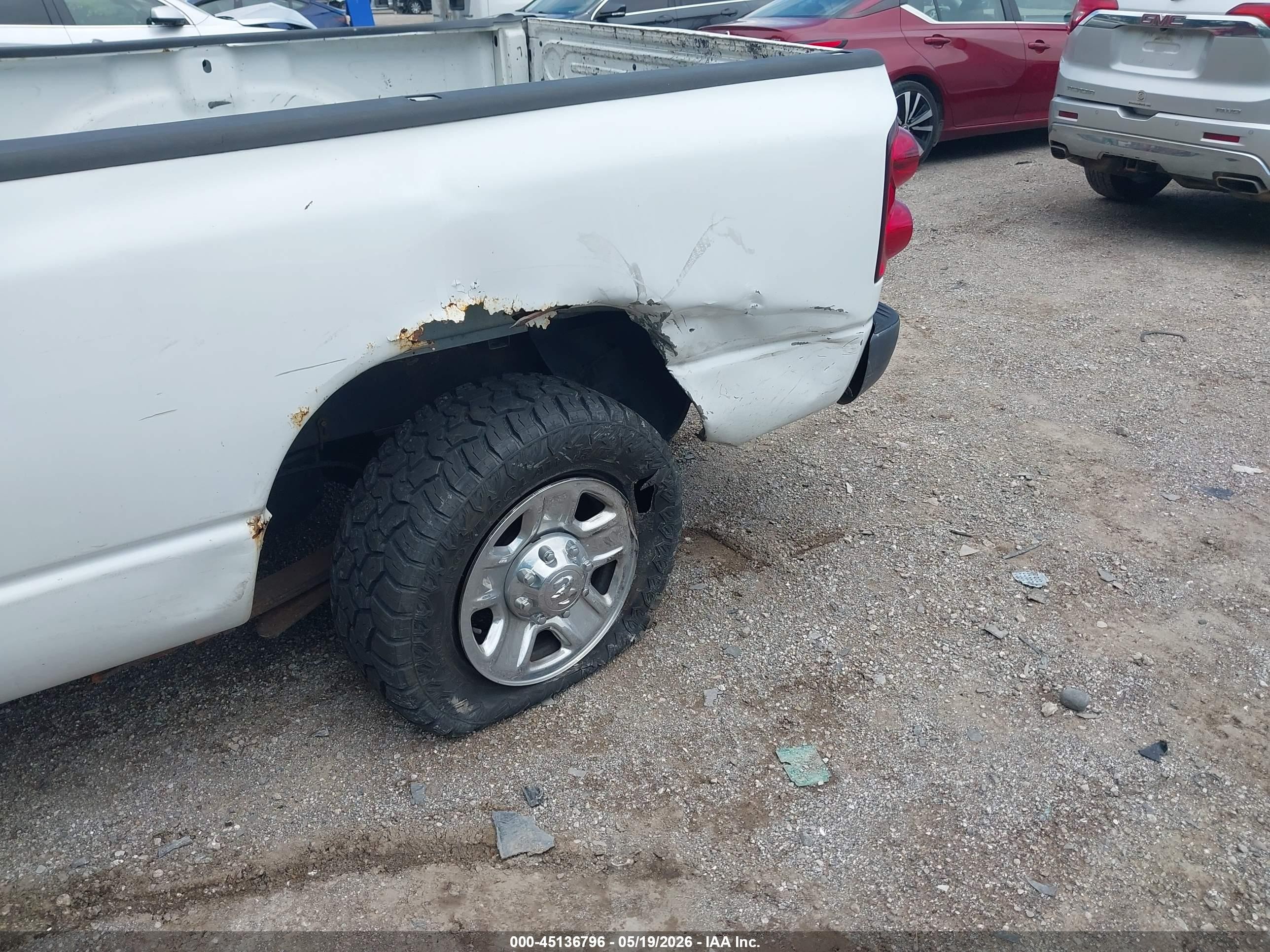 2008 Dodge Ram 2500 St/sxt White vin: 3D7KR26D18G220572