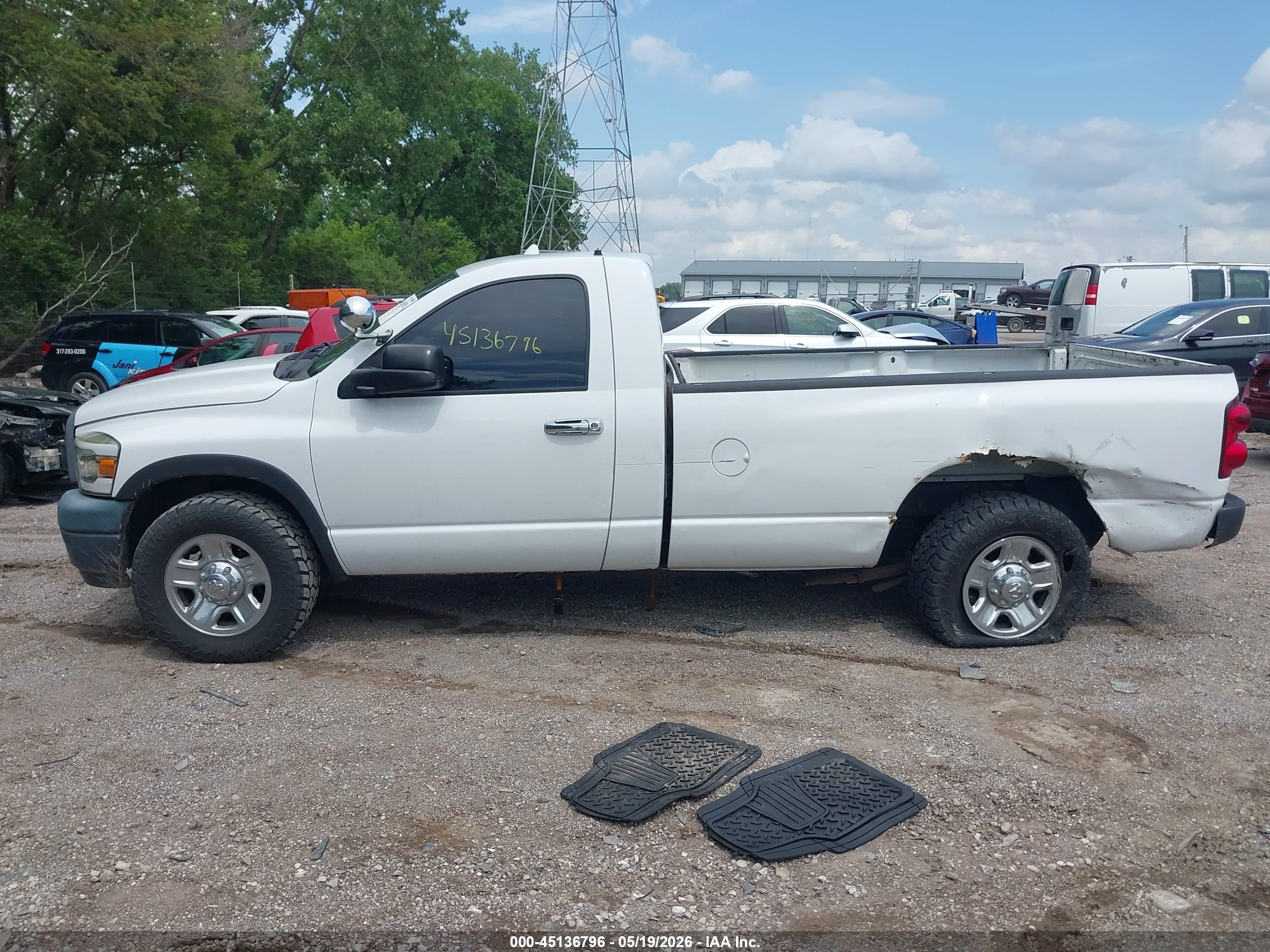 2008 Dodge Ram 2500 St/sxt White vin: 3D7KR26D18G220572