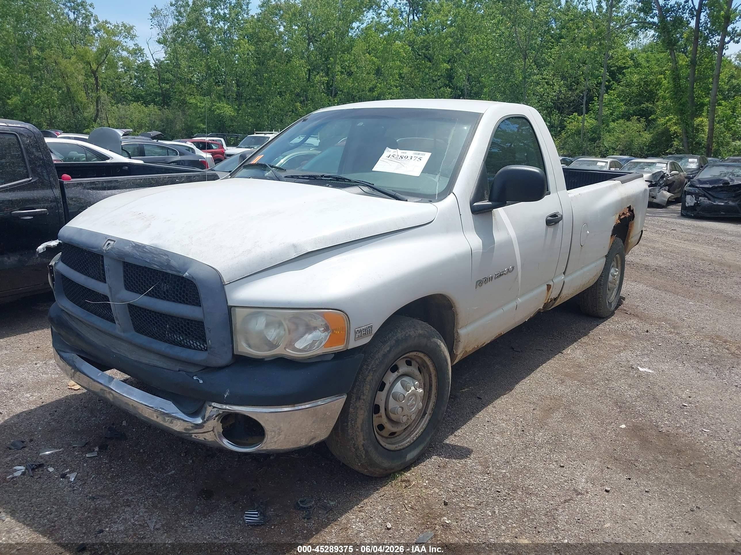 2005 Dodge Ram 2500 St Белый vin: 3D7KR26D65G863415