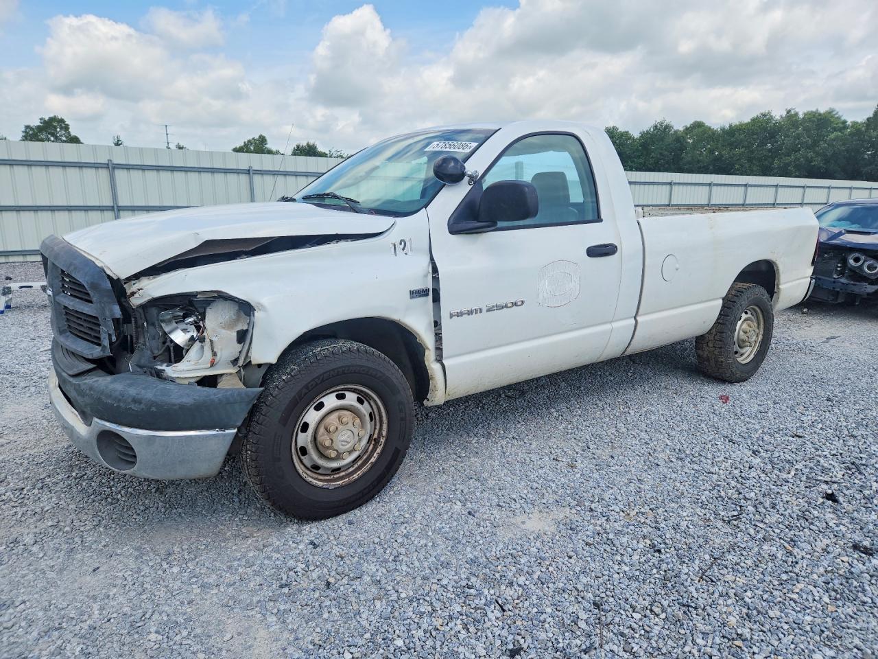 2006 Dodge Ram 2500 St/slt White vin: 3D7KR26D96G270388