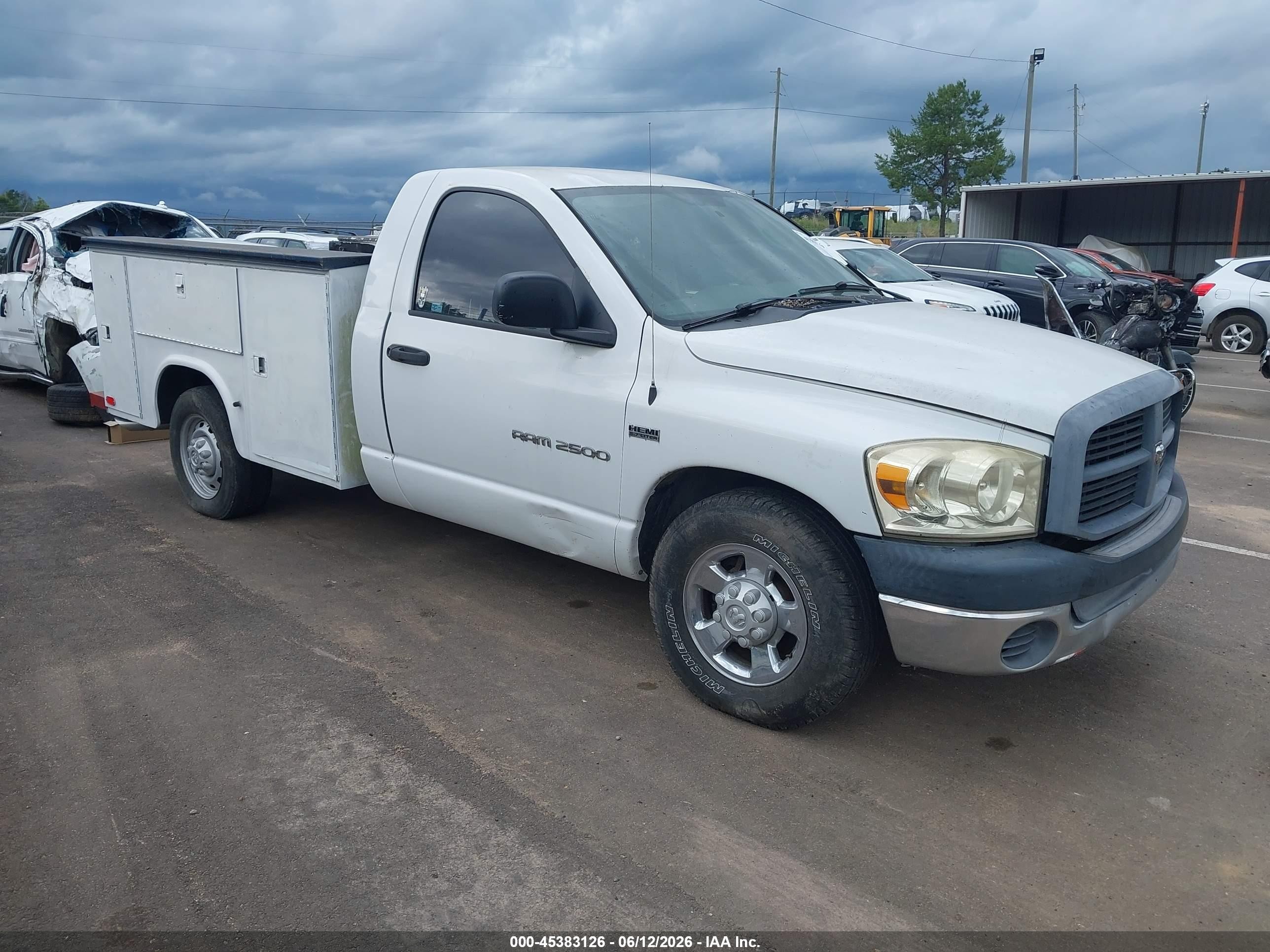 2006 Dodge Ram 2500 St/slt White vin: 3D7KR26DX6G181770