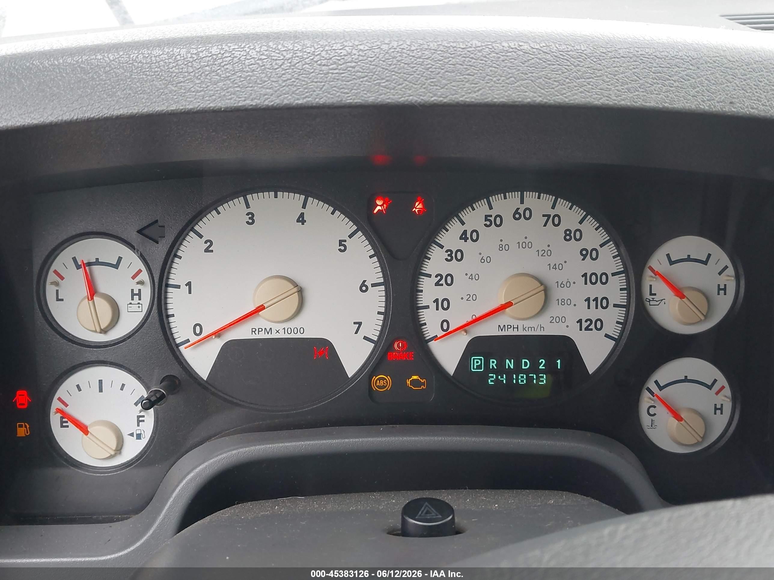 2006 Dodge Ram 2500 St/slt White vin: 3D7KR26DX6G181770