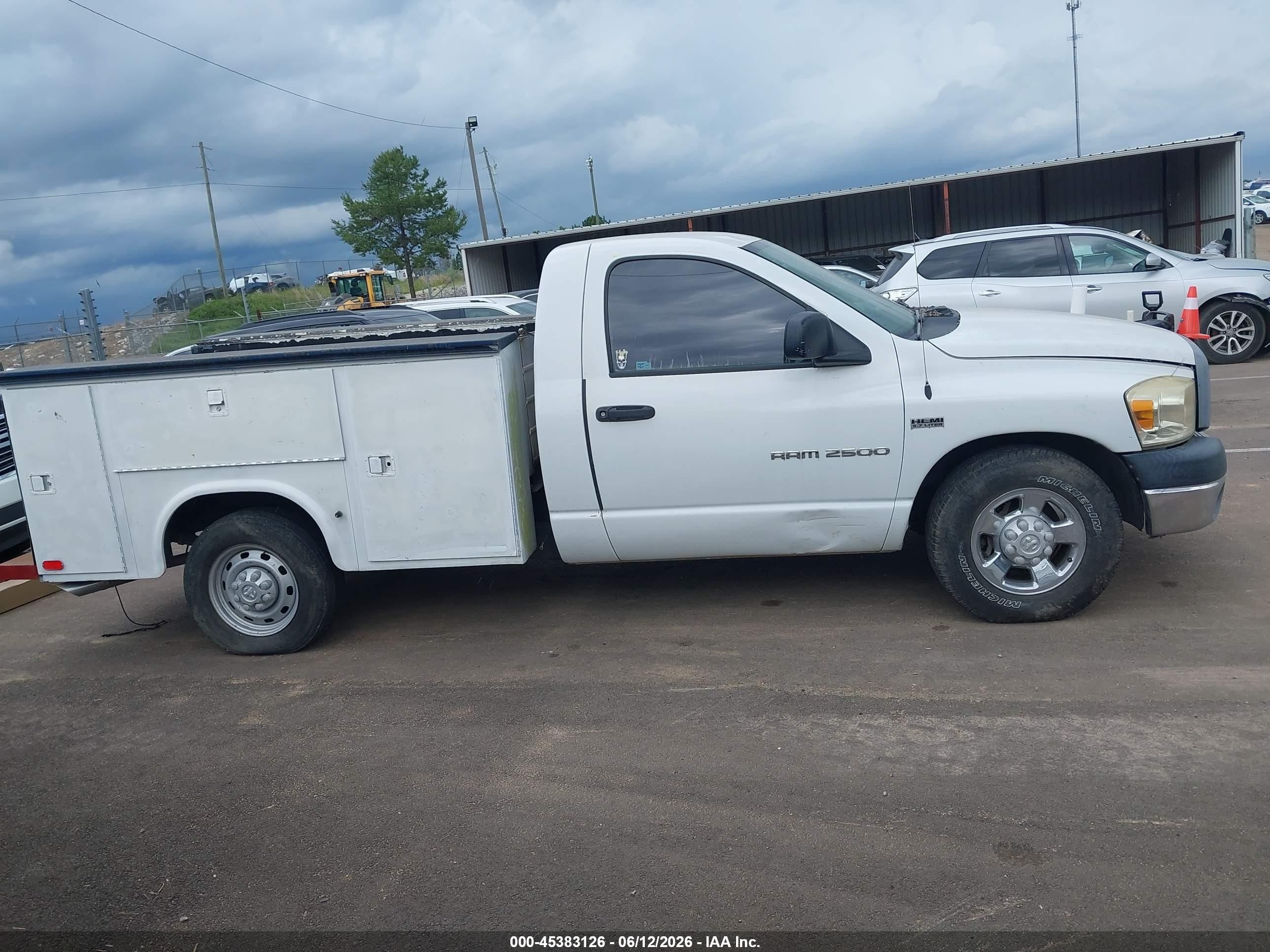 2006 Dodge Ram 2500 St/slt White vin: 3D7KR26DX6G181770