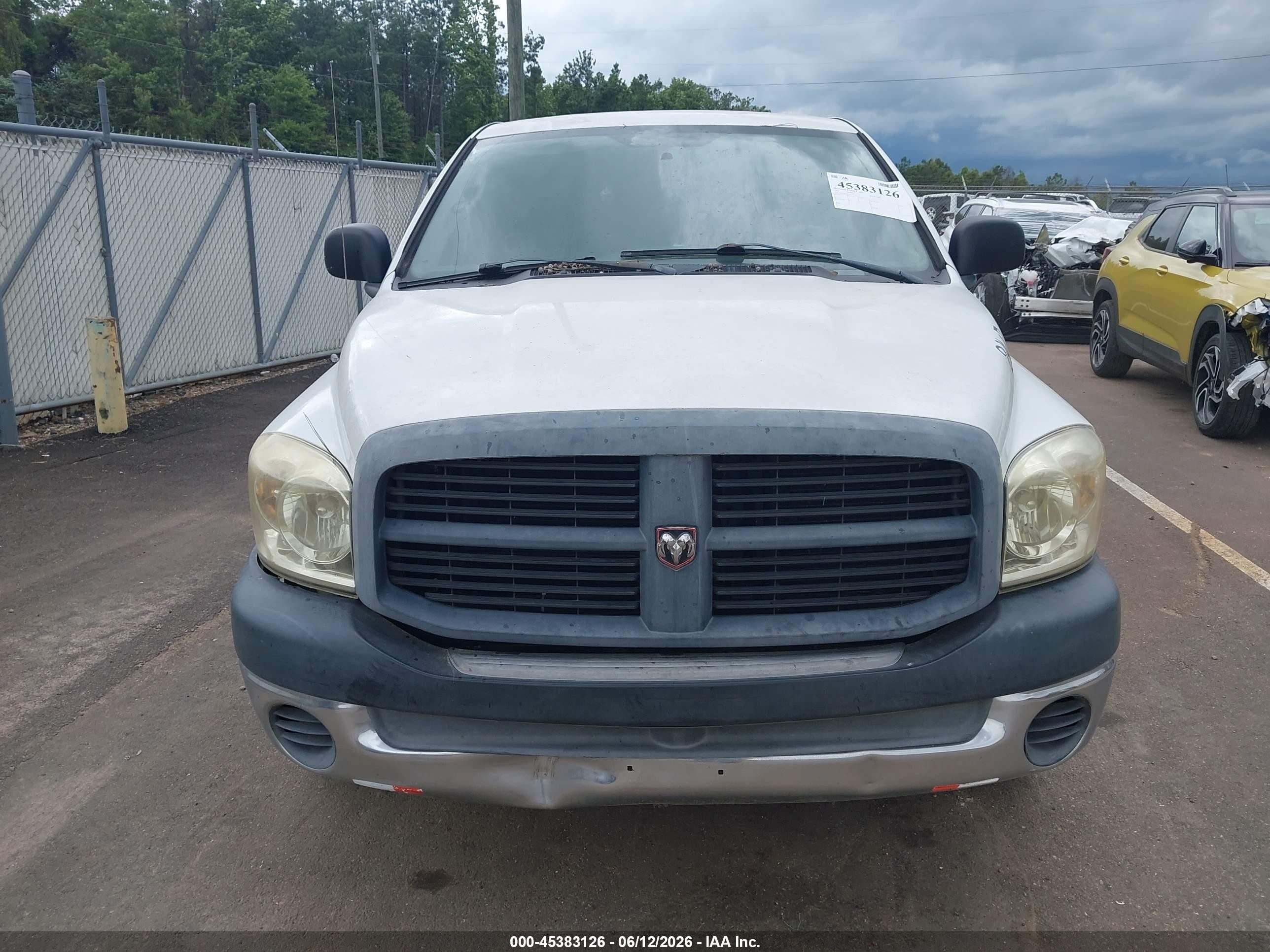 2006 Dodge Ram 2500 St/slt White vin: 3D7KR26DX6G181770