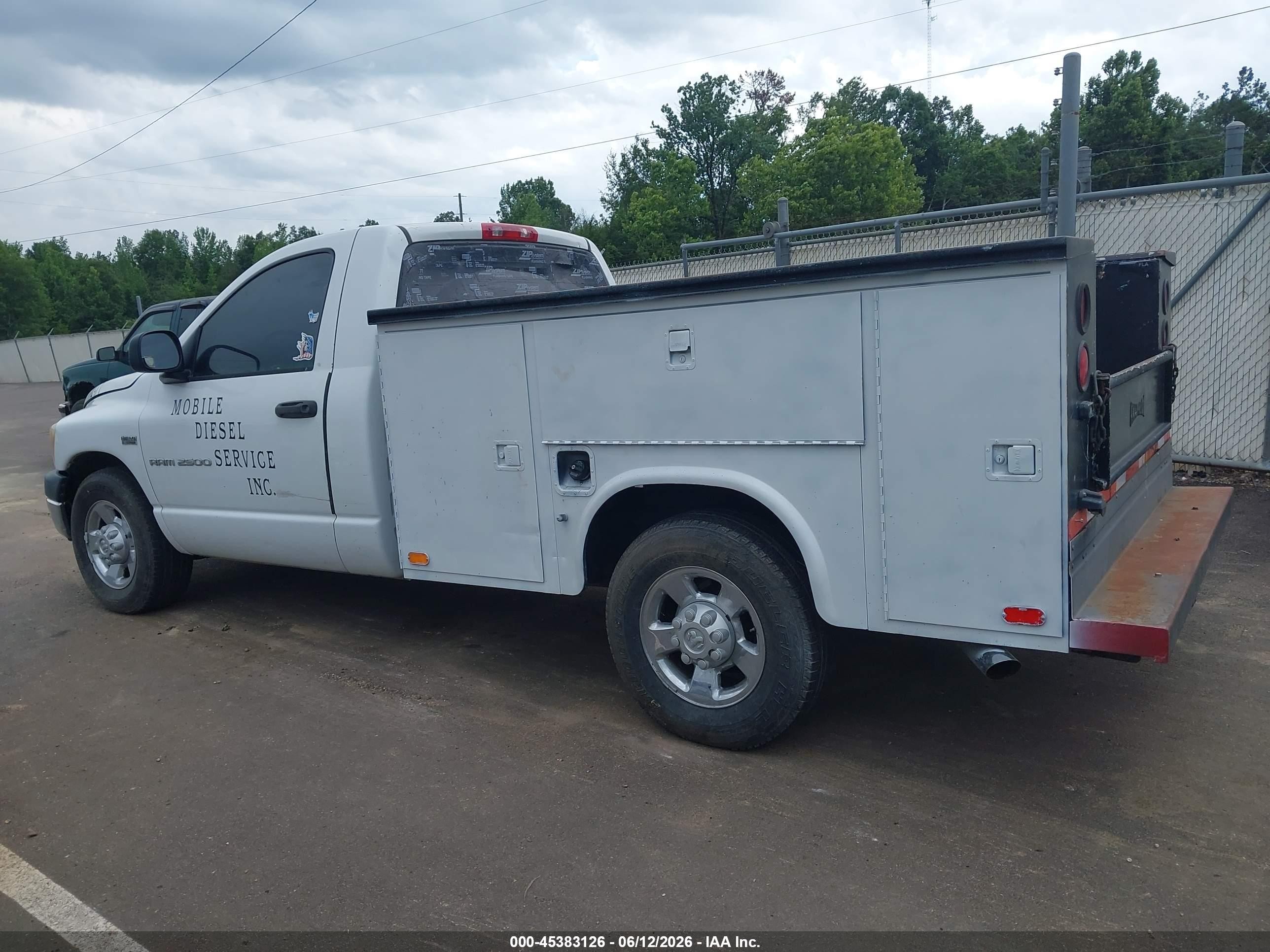 2006 Dodge Ram 2500 St/slt White vin: 3D7KR26DX6G181770