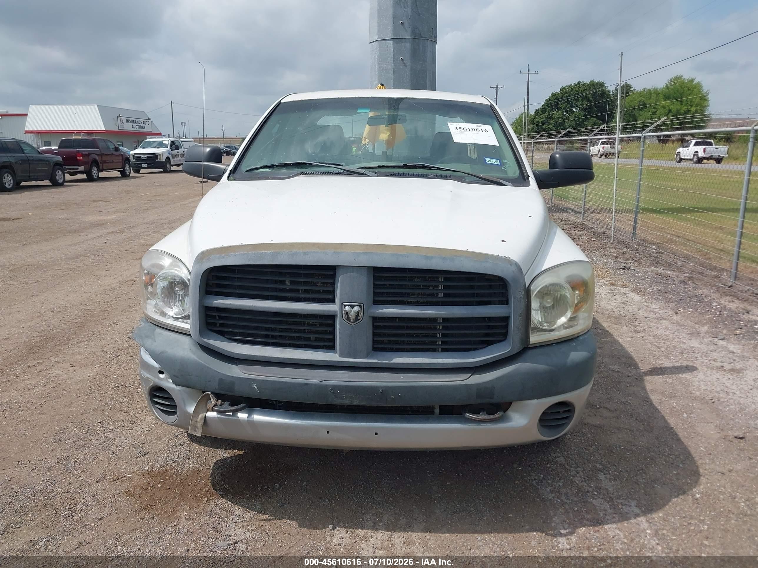 2007 Dodge Ram 2500 St White vin: 3D7KR28A67G803835