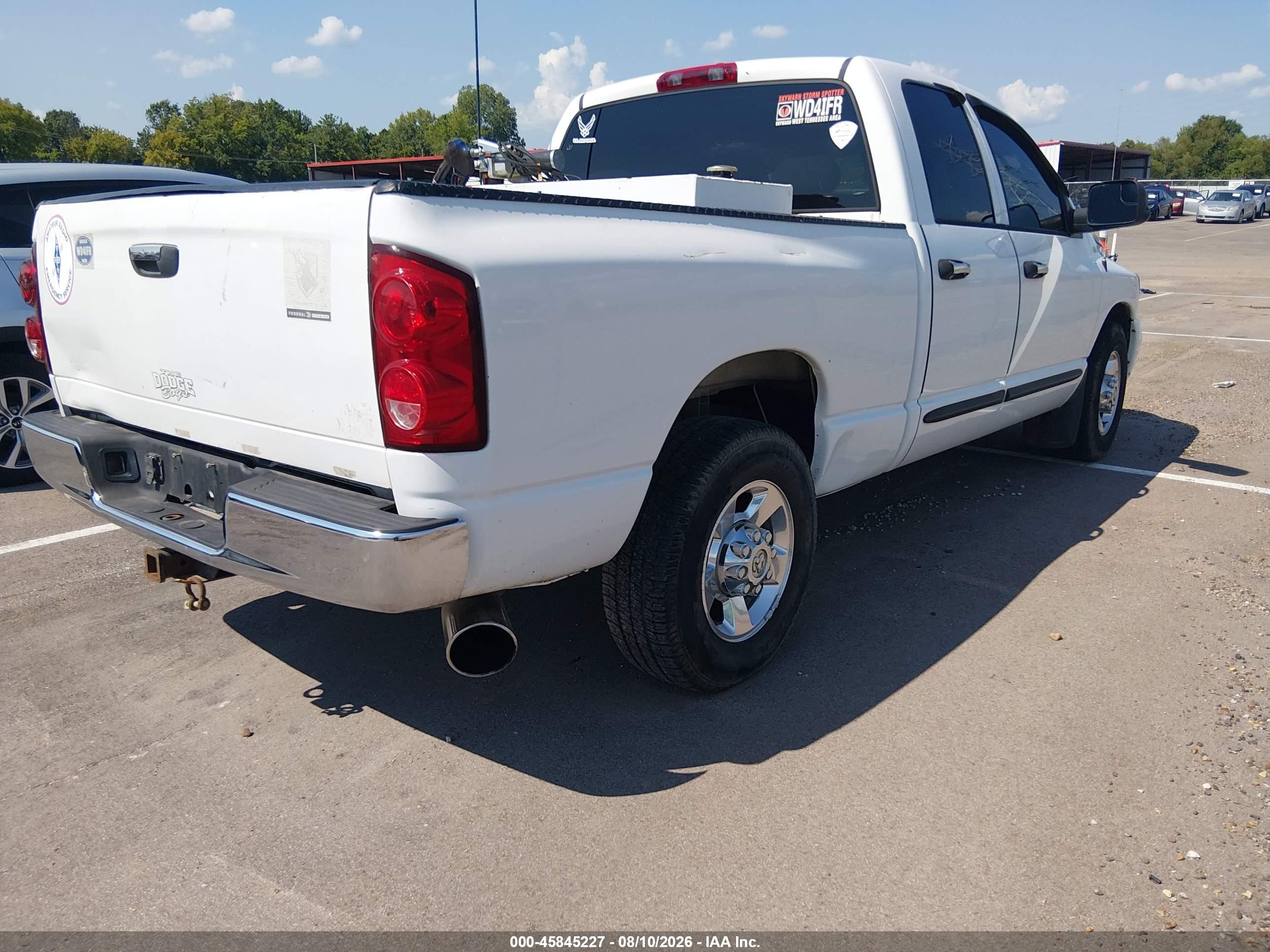 2007 Dodge Ram 2500 Slt/sport Белый vin: 3D7KR28C47G761280