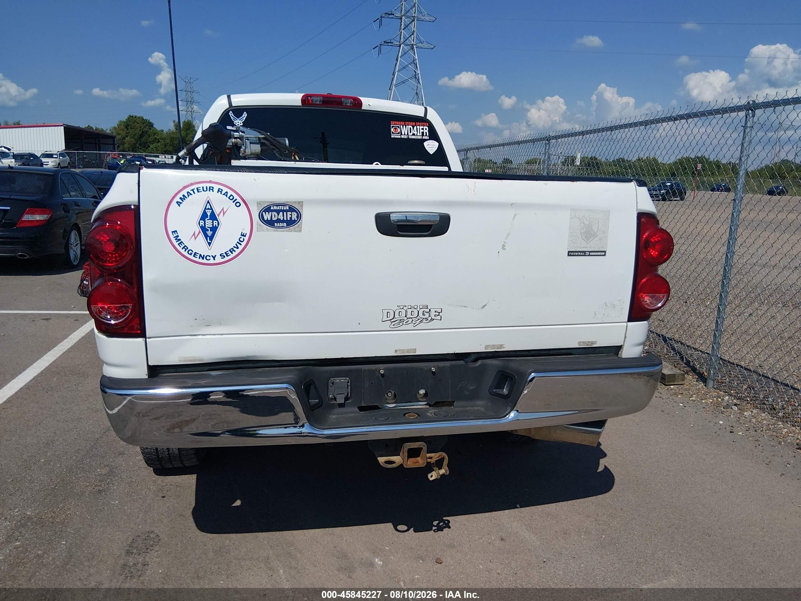 2007 Dodge Ram 2500 Slt/sport Белый vin: 3D7KR28C47G761280