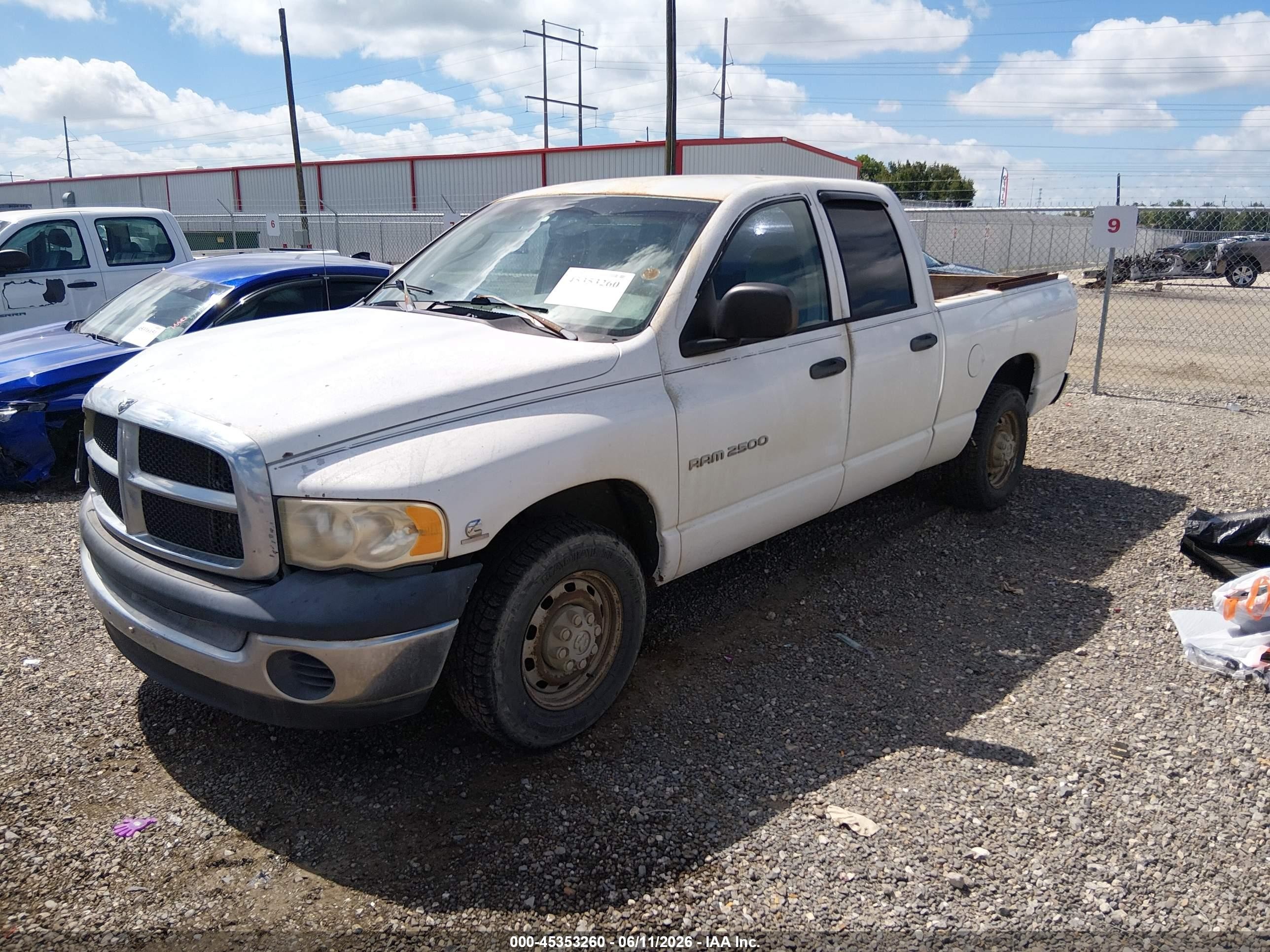 2005 Dodge Ram 2500 St Белый vin: 3D7KR28C65G708013