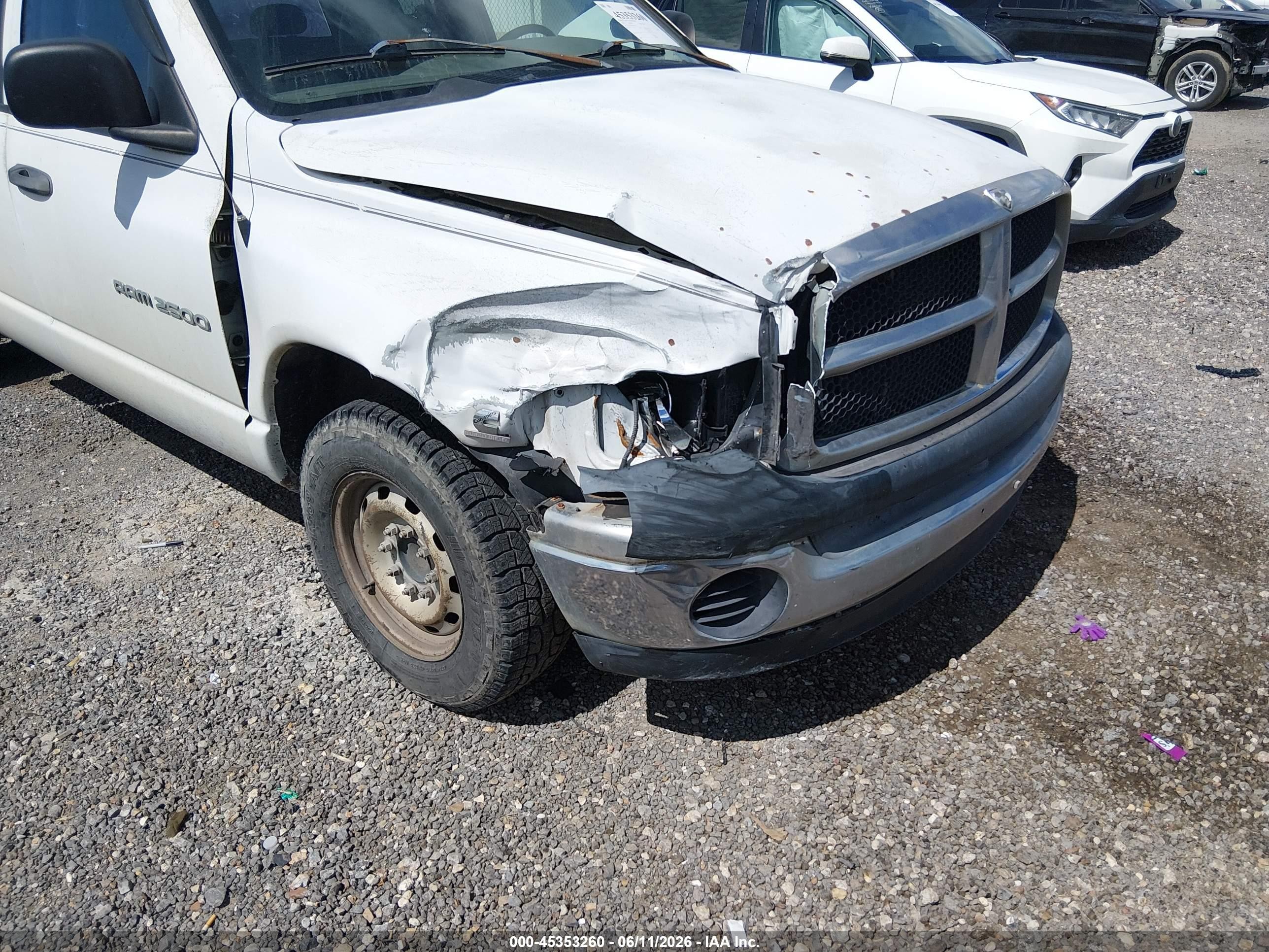 2005 Dodge Ram 2500 St Белый vin: 3D7KR28C65G708013