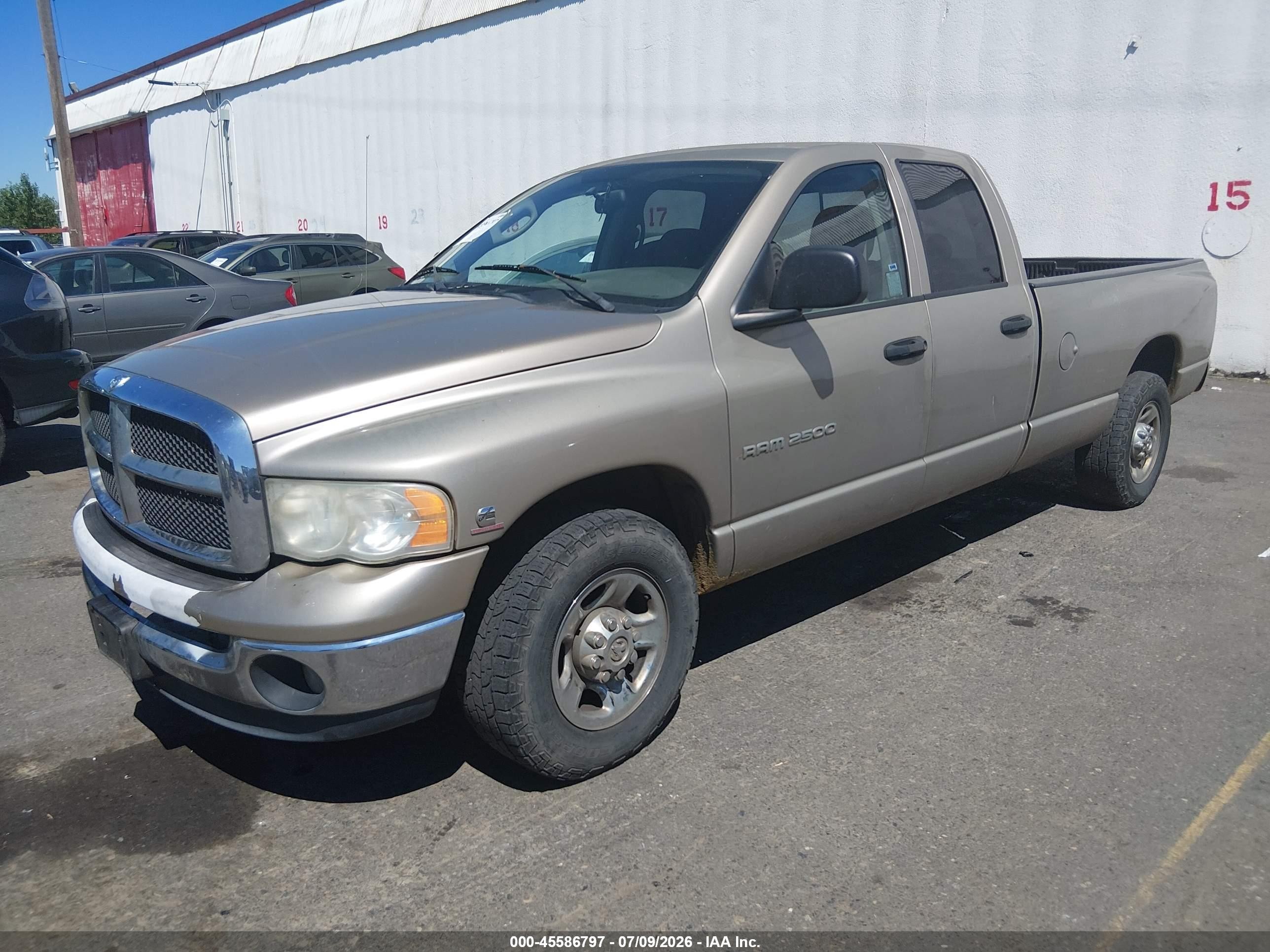 2005 Dodge Ram 2500 Slt/laramie Gold vin: 3D7KR28C85G746293