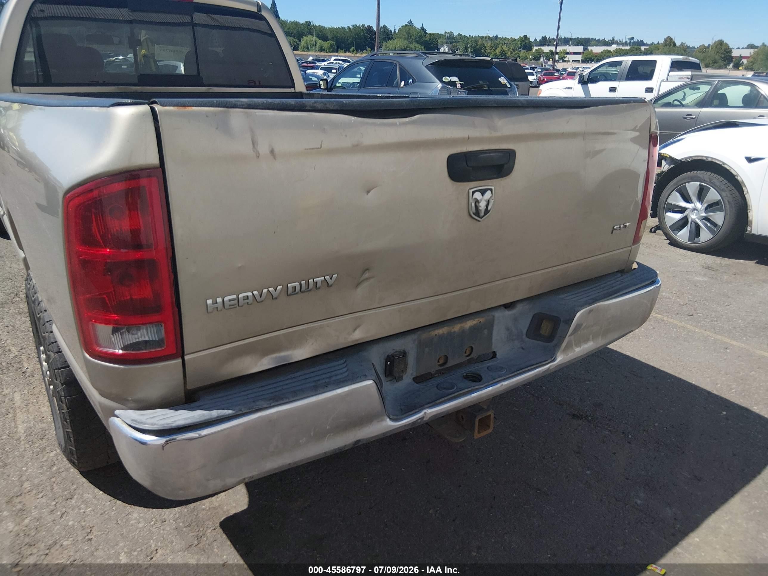 2005 Dodge Ram 2500 Slt/laramie Gold vin: 3D7KR28C85G746293