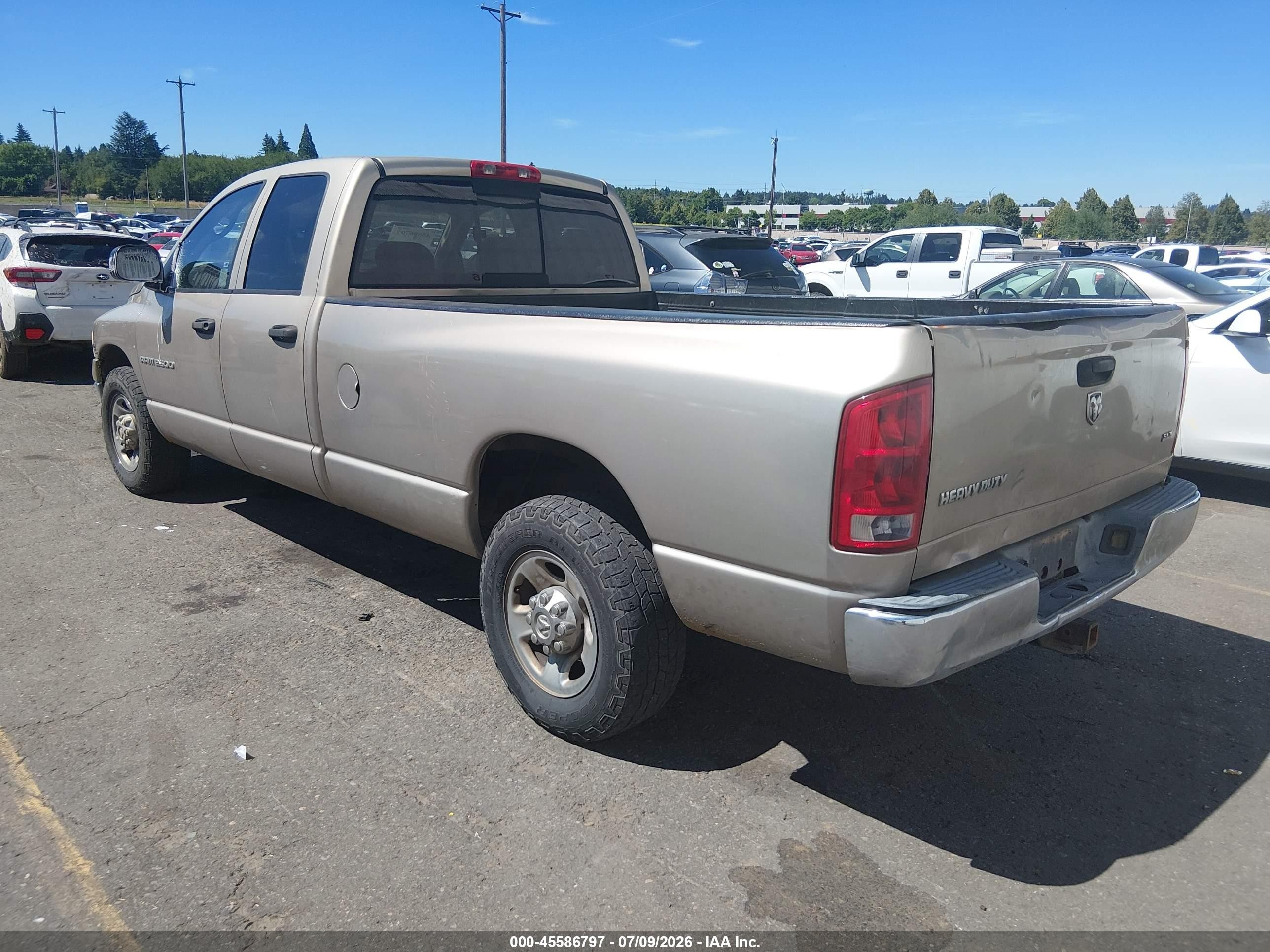 2005 Dodge Ram 2500 Slt/laramie Gold vin: 3D7KR28C85G746293