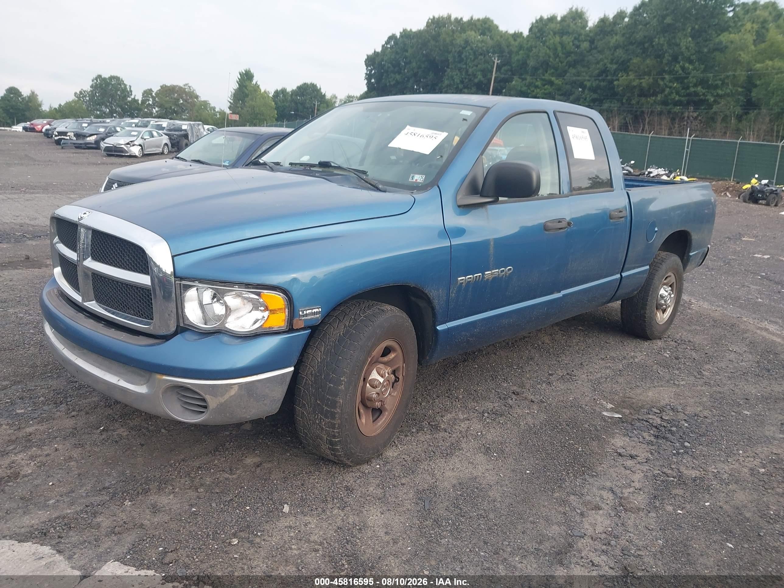 2005 Dodge Ram 2500 St/slt Синий vin: 3D7KR28D35G799766