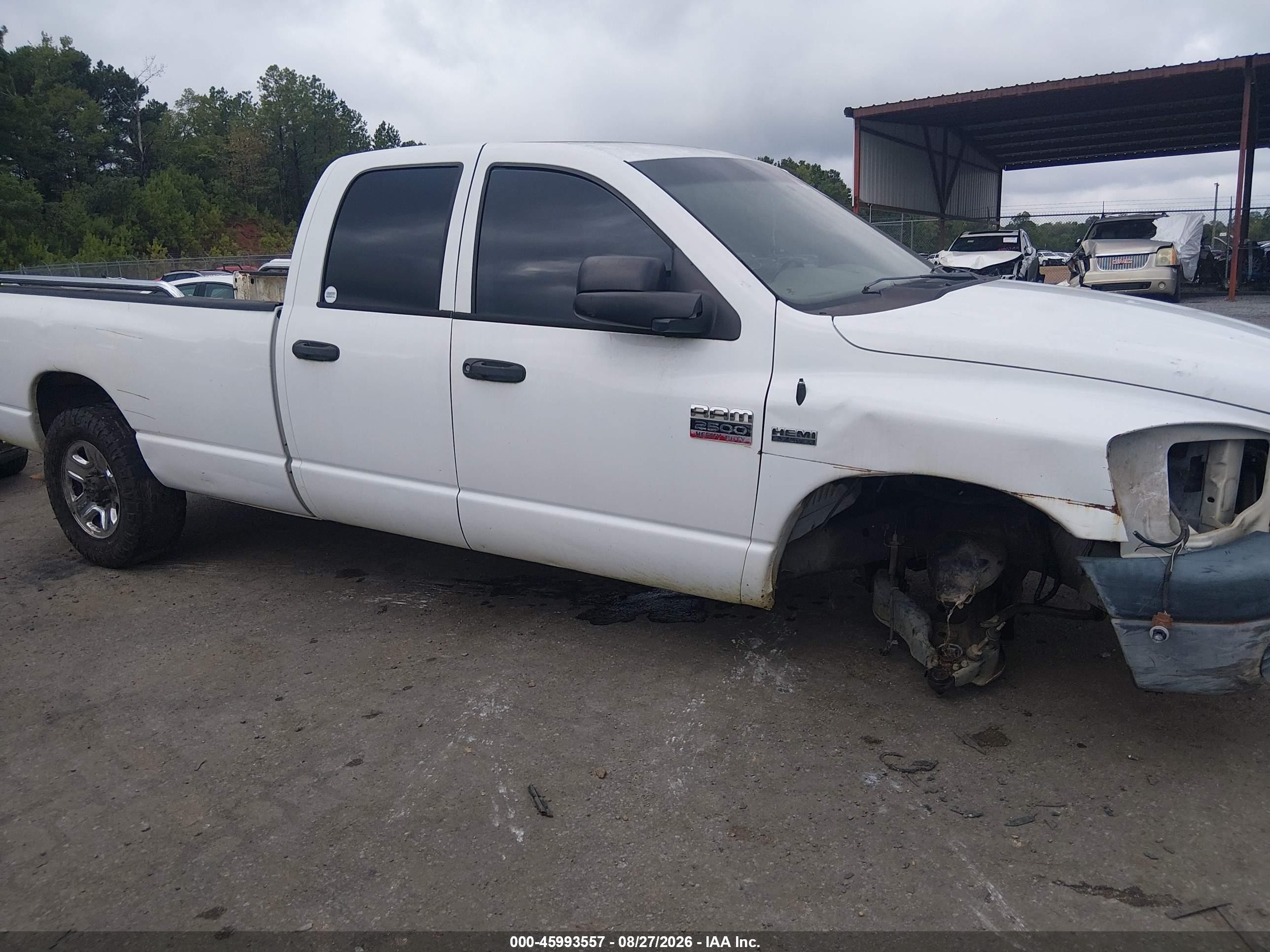 2008 Dodge Ram 2500 St/sxt White vin: 3D7KR28D98G159484