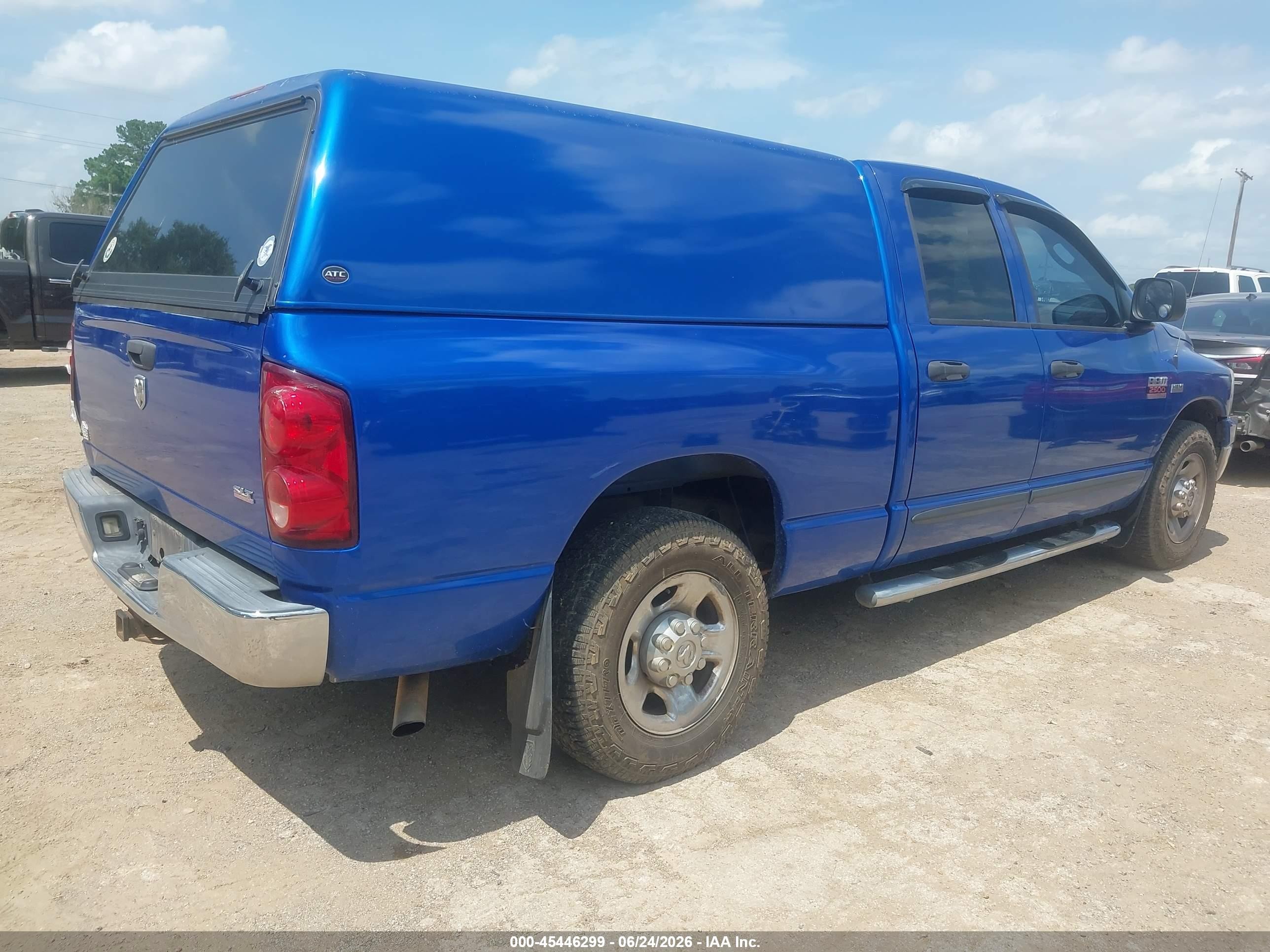 2007 Dodge Ram 2500 Slt/sport Blue vin: 3D7KR28DX7G843586