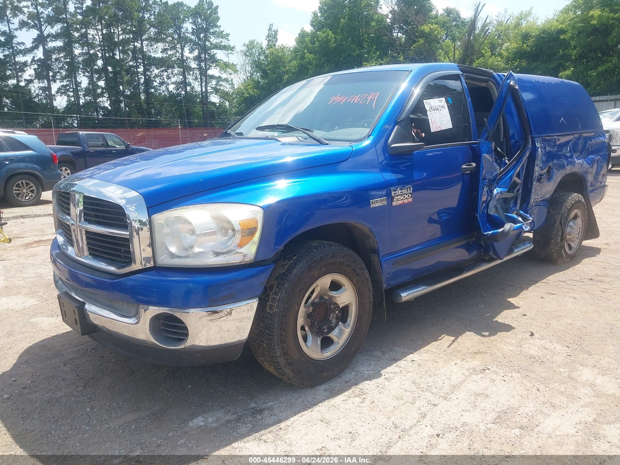 2007 Dodge Ram 2500 Slt/sport Blue vin: 3D7KR28DX7G843586