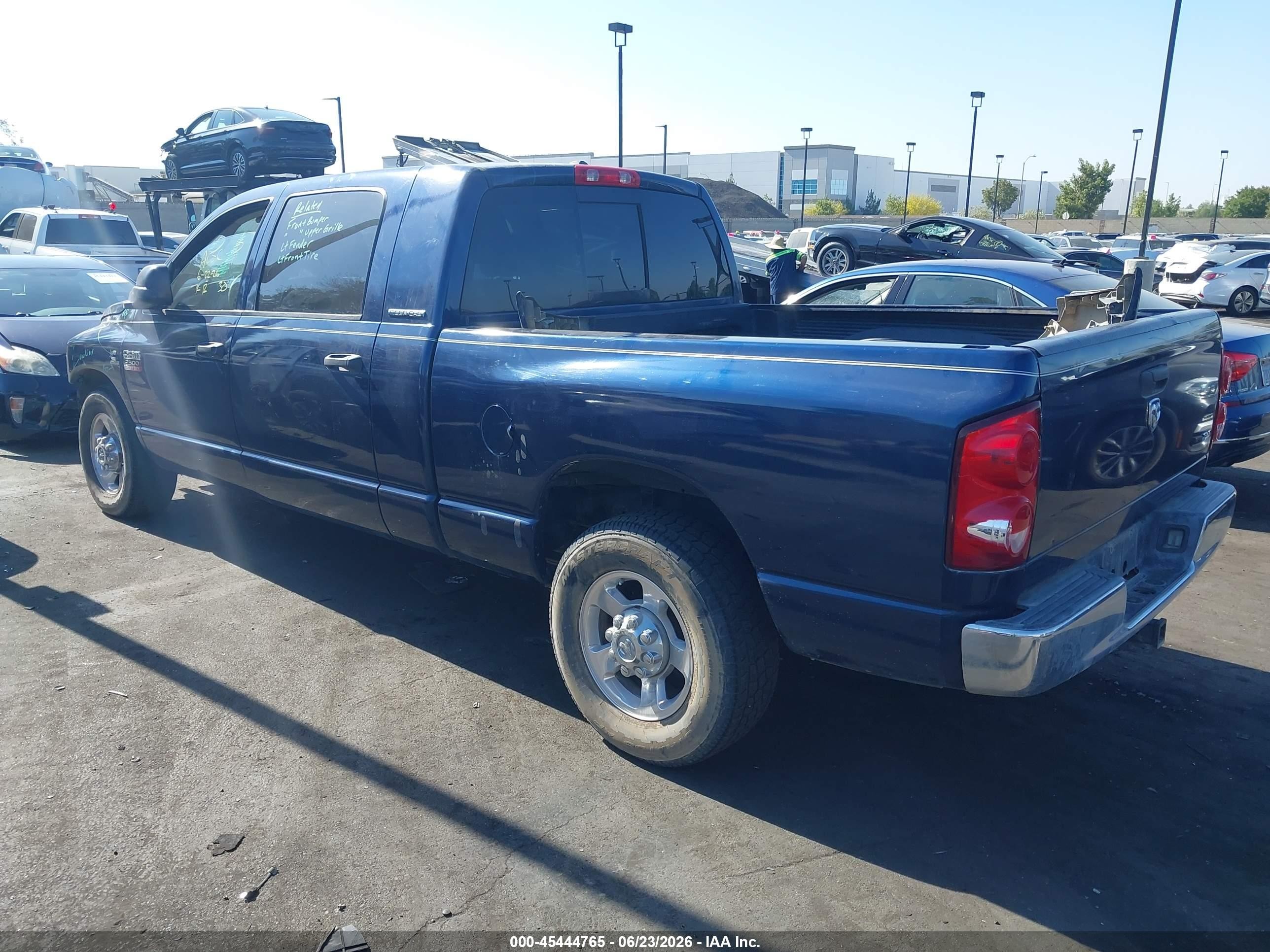 2007 Dodge Ram 2500 Slt Blue vin: 3D7KR29A57G785665