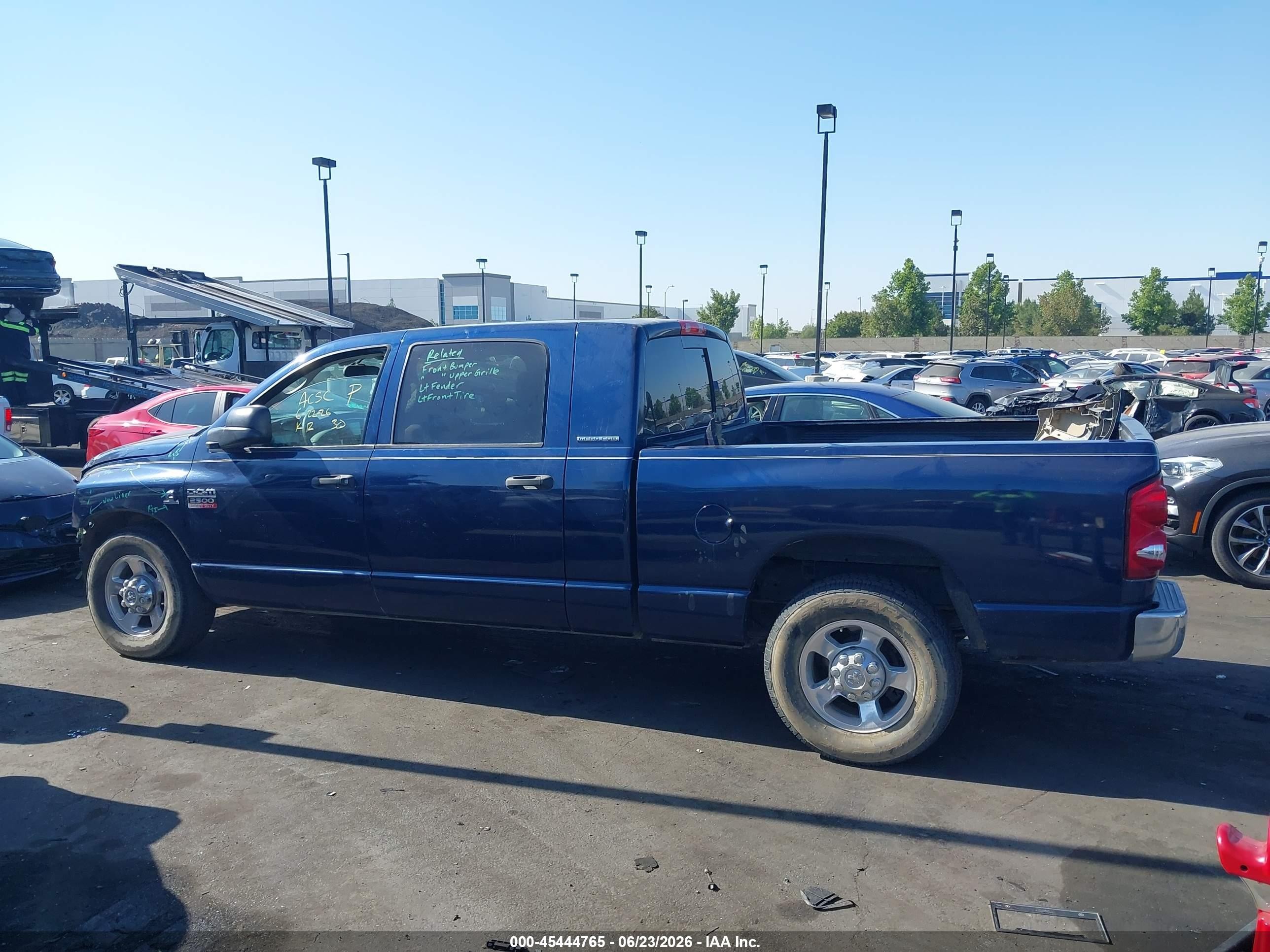 2007 Dodge Ram 2500 Slt Blue vin: 3D7KR29A57G785665