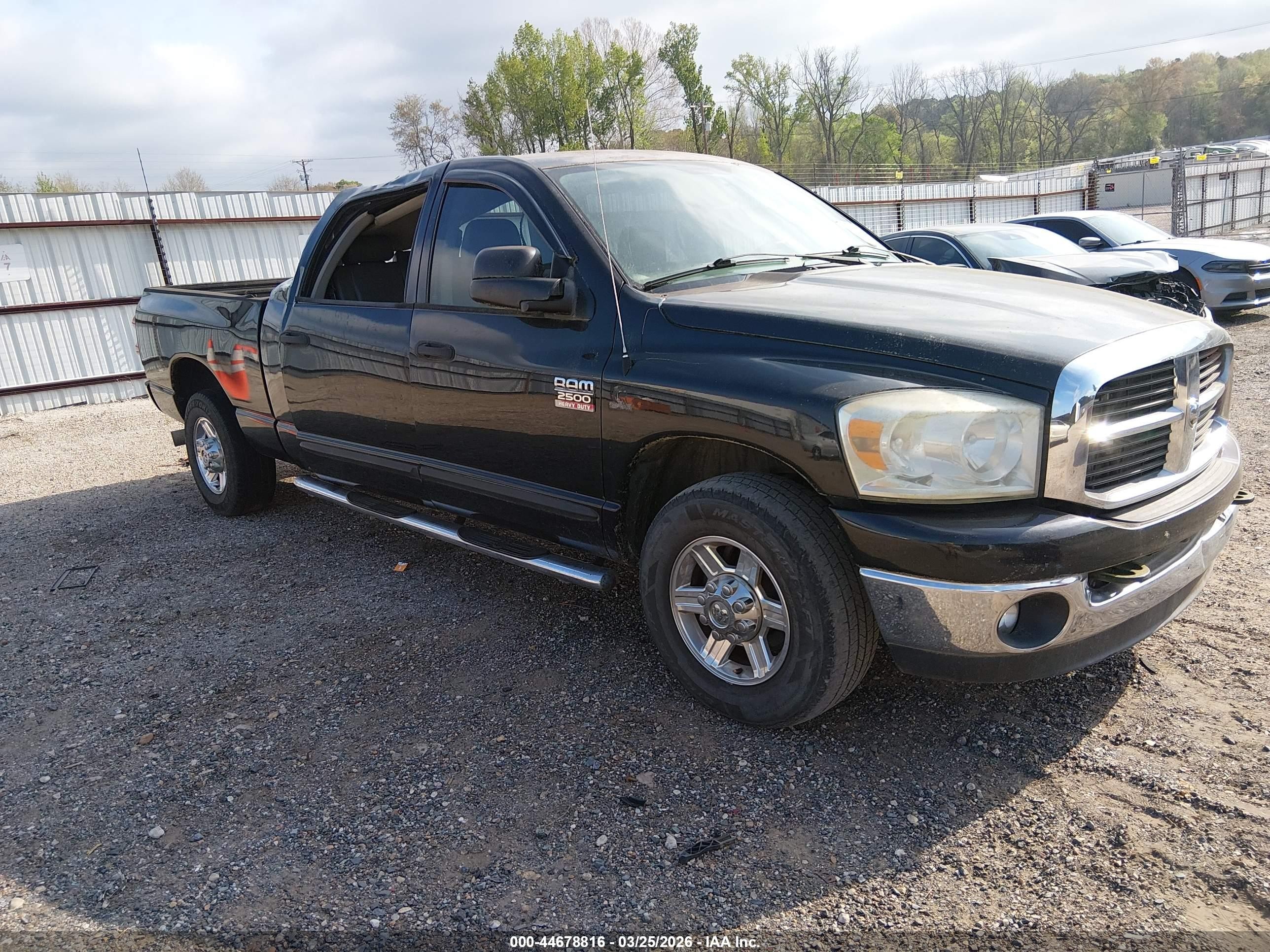 2007 Dodge Ram 2500 Slt Черный vin: 3D7KR29A57G855360