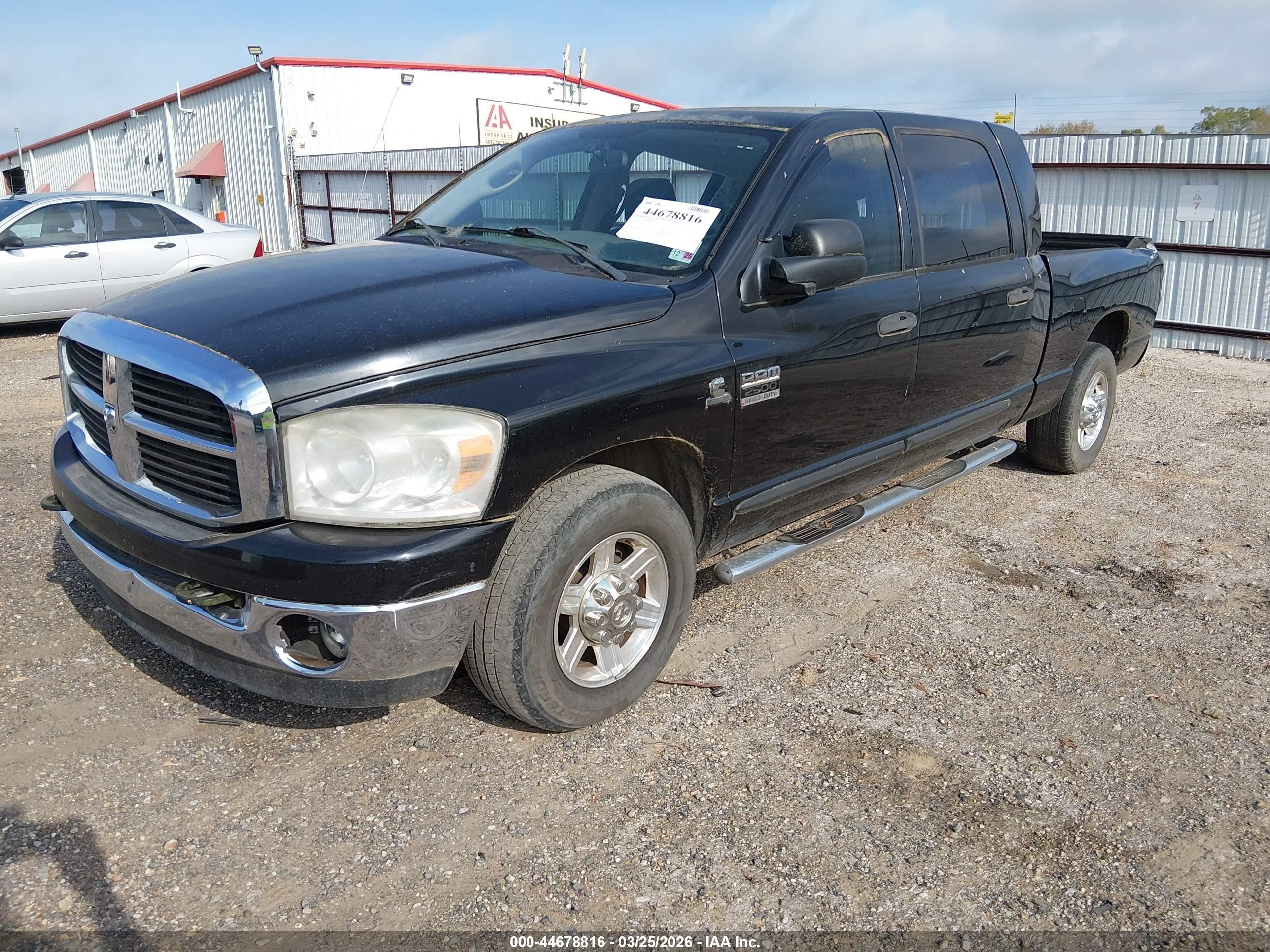 2007 Dodge Ram 2500 Slt Black vin: 3D7KR29A57G855360