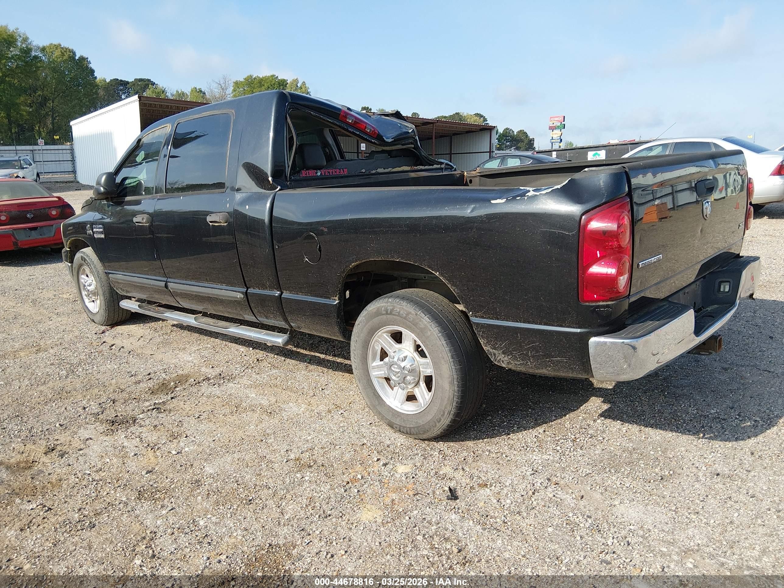 2007 Dodge Ram 2500 Slt Black vin: 3D7KR29A57G855360