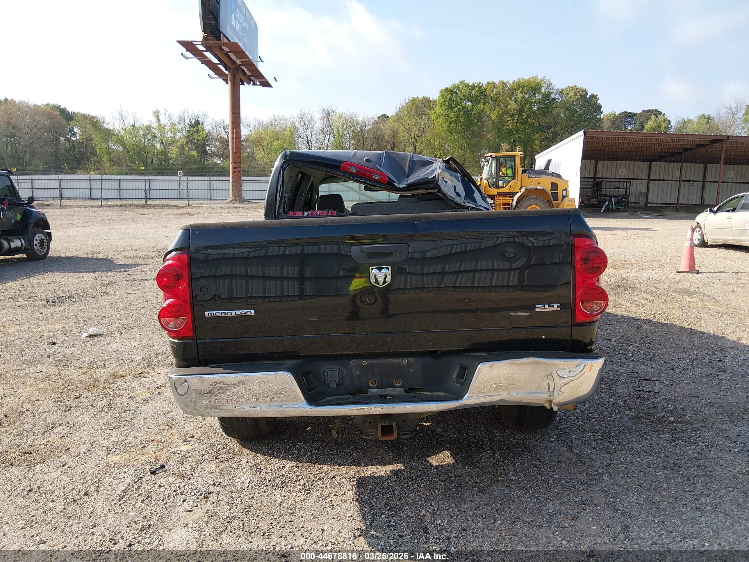 2007 Dodge Ram 2500 Slt Black vin: 3D7KR29A57G855360