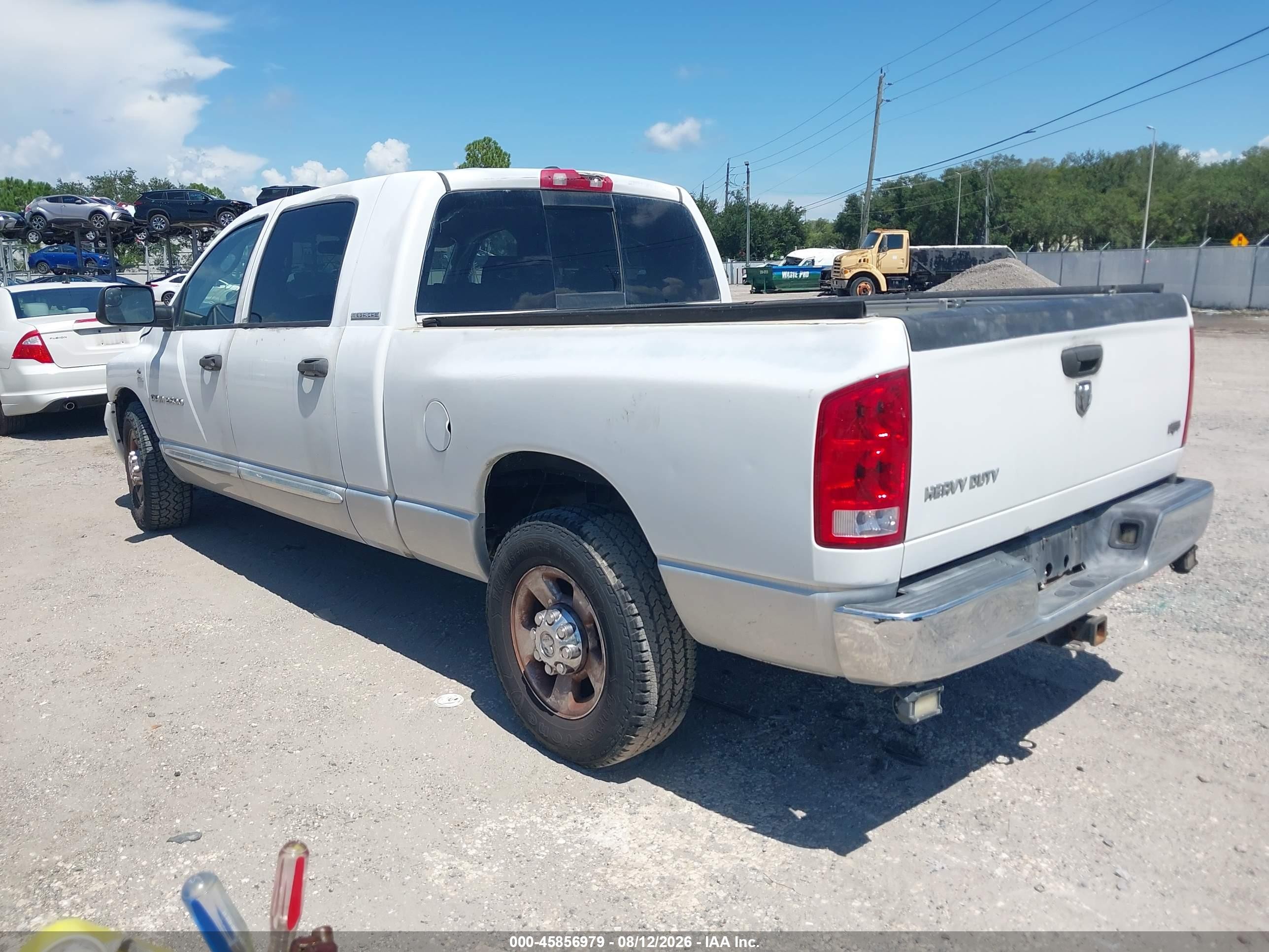2006 Dodge Ram 2500 Laramie Белый vin: 3D7KR29C36G150928