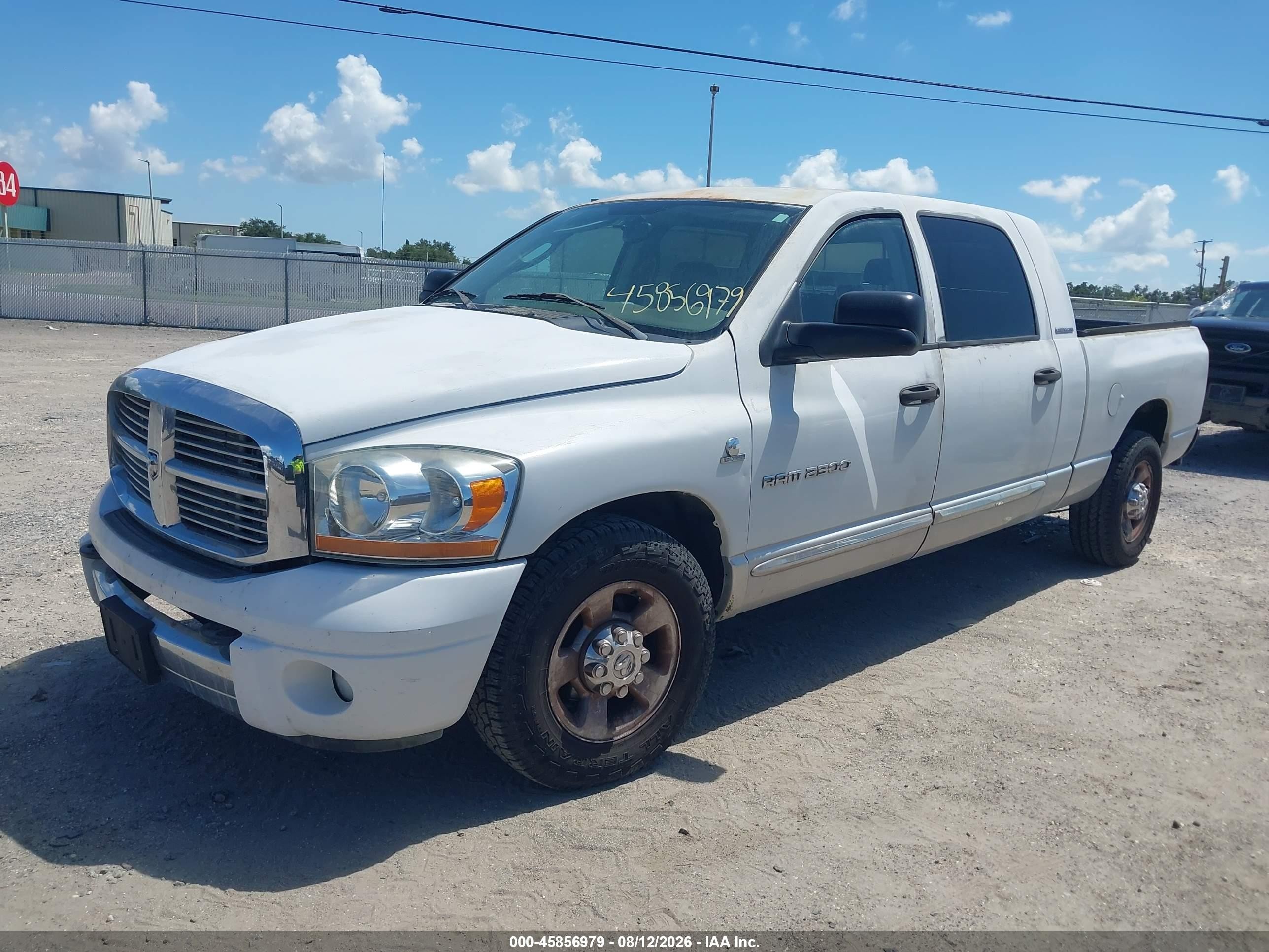 2006 Dodge Ram 2500 Laramie Белый vin: 3D7KR29C36G150928