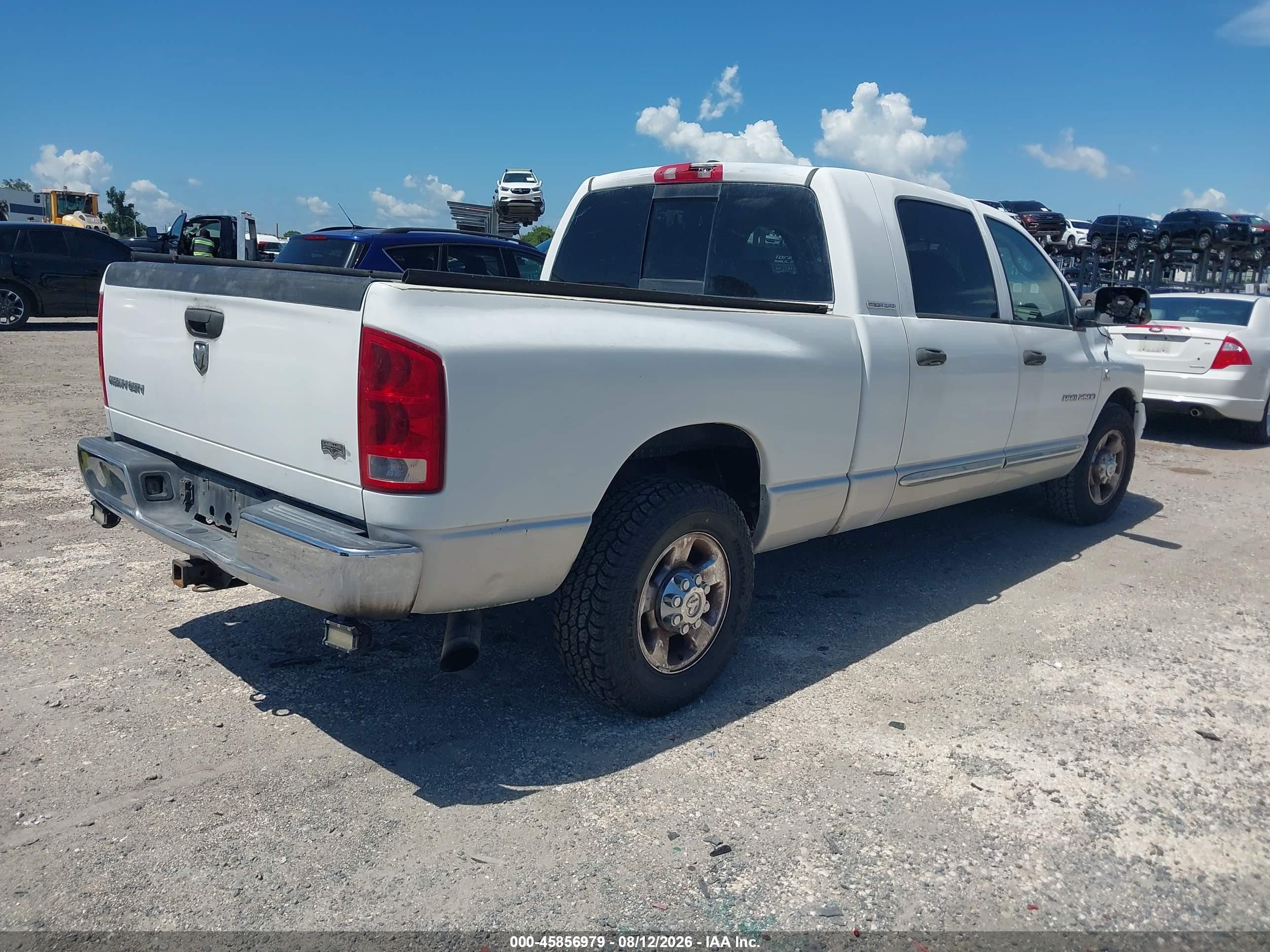 2006 Dodge Ram 2500 Laramie Белый vin: 3D7KR29C36G150928