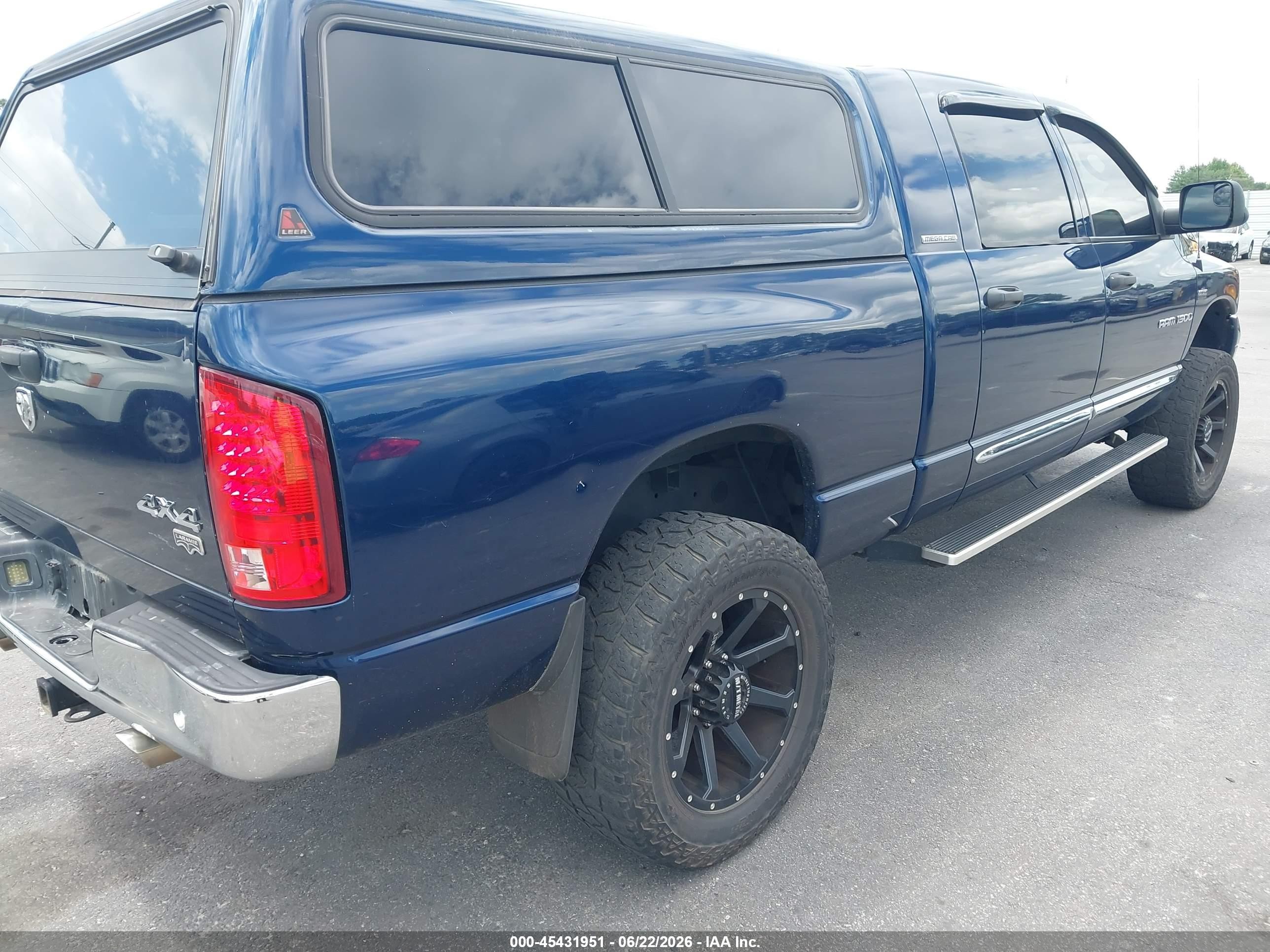 2006 Dodge Ram 1500 Laramie Blue vin: 3D7KS19D06G139926