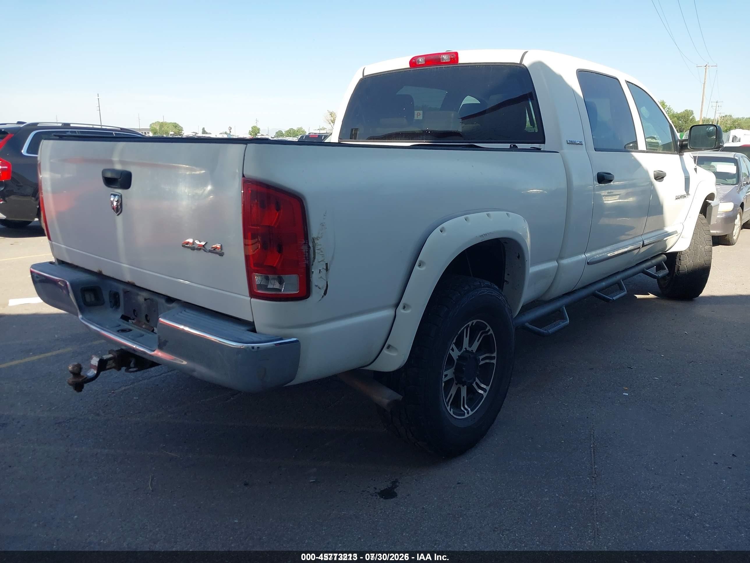 2006 Dodge Ram 1500 Laramie White vin: 3D7KS19D36G244279