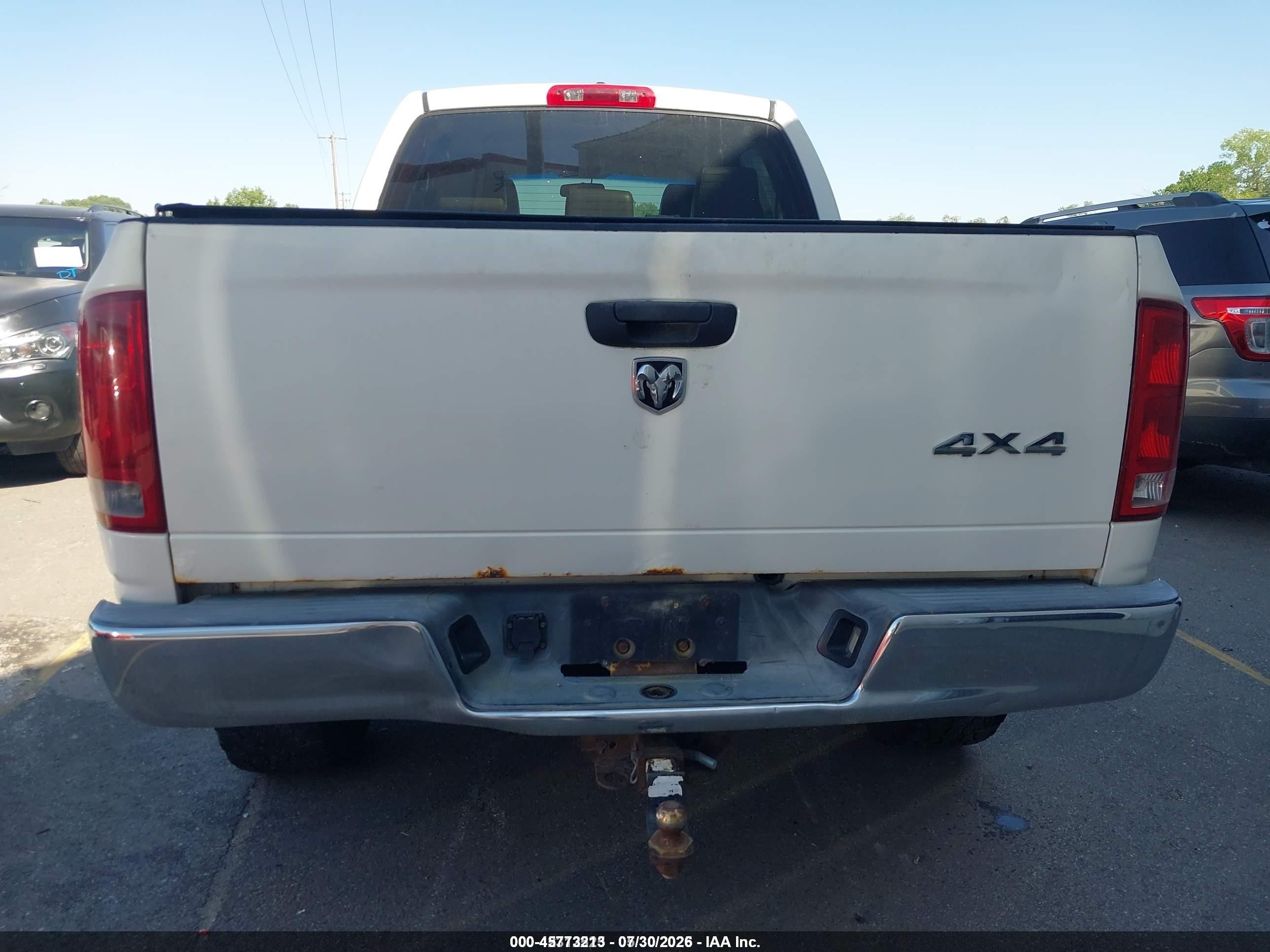 2006 Dodge Ram 1500 Laramie White vin: 3D7KS19D36G244279