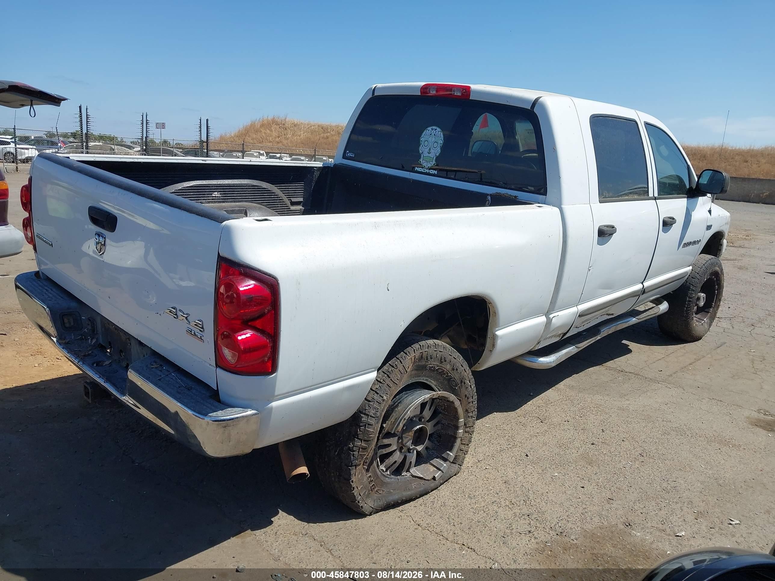 2007 Dodge Ram 1500 Slt White vin: 3D7KS19D57G853634
