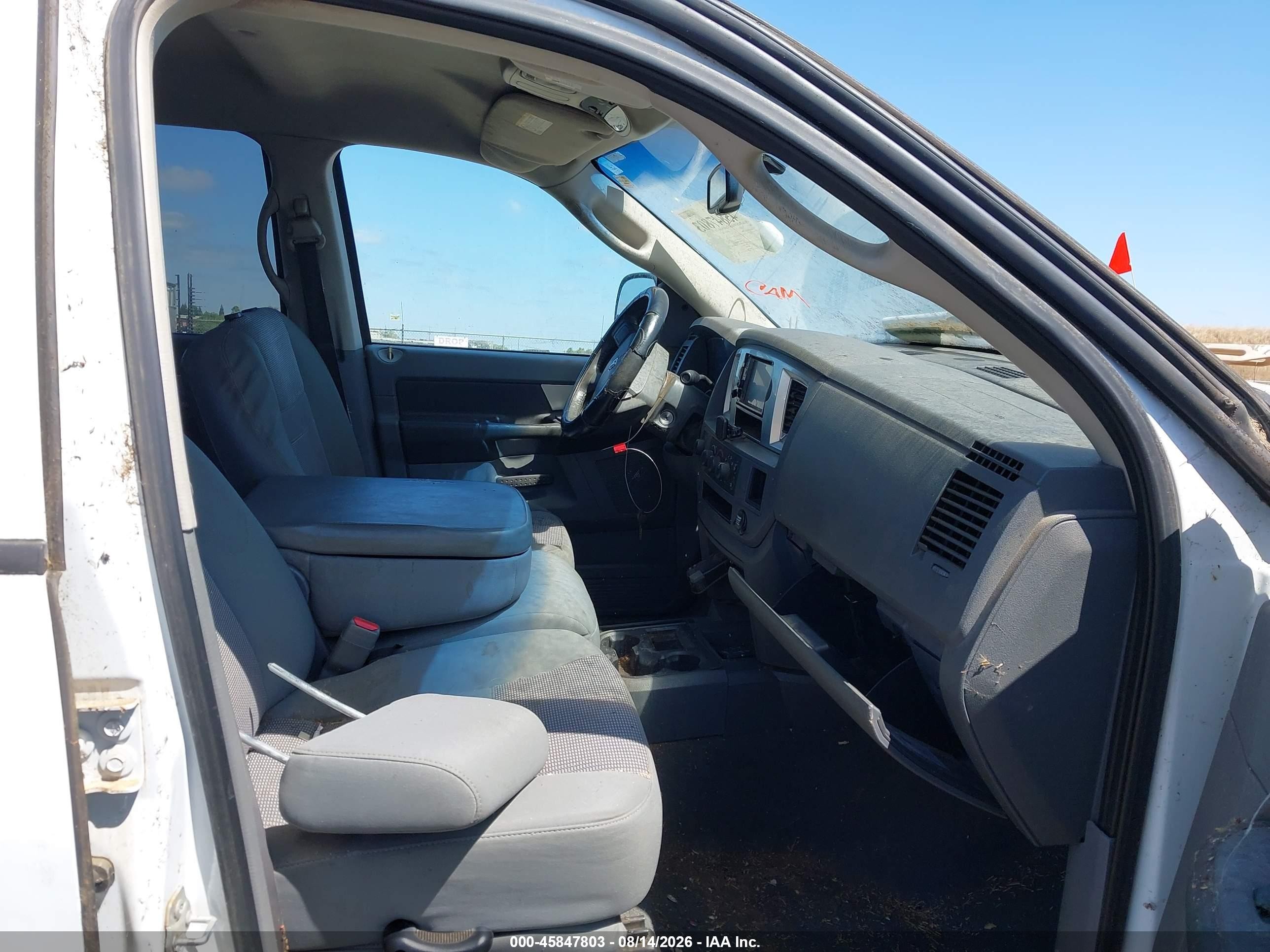 2007 Dodge Ram 1500 Slt White vin: 3D7KS19D57G853634