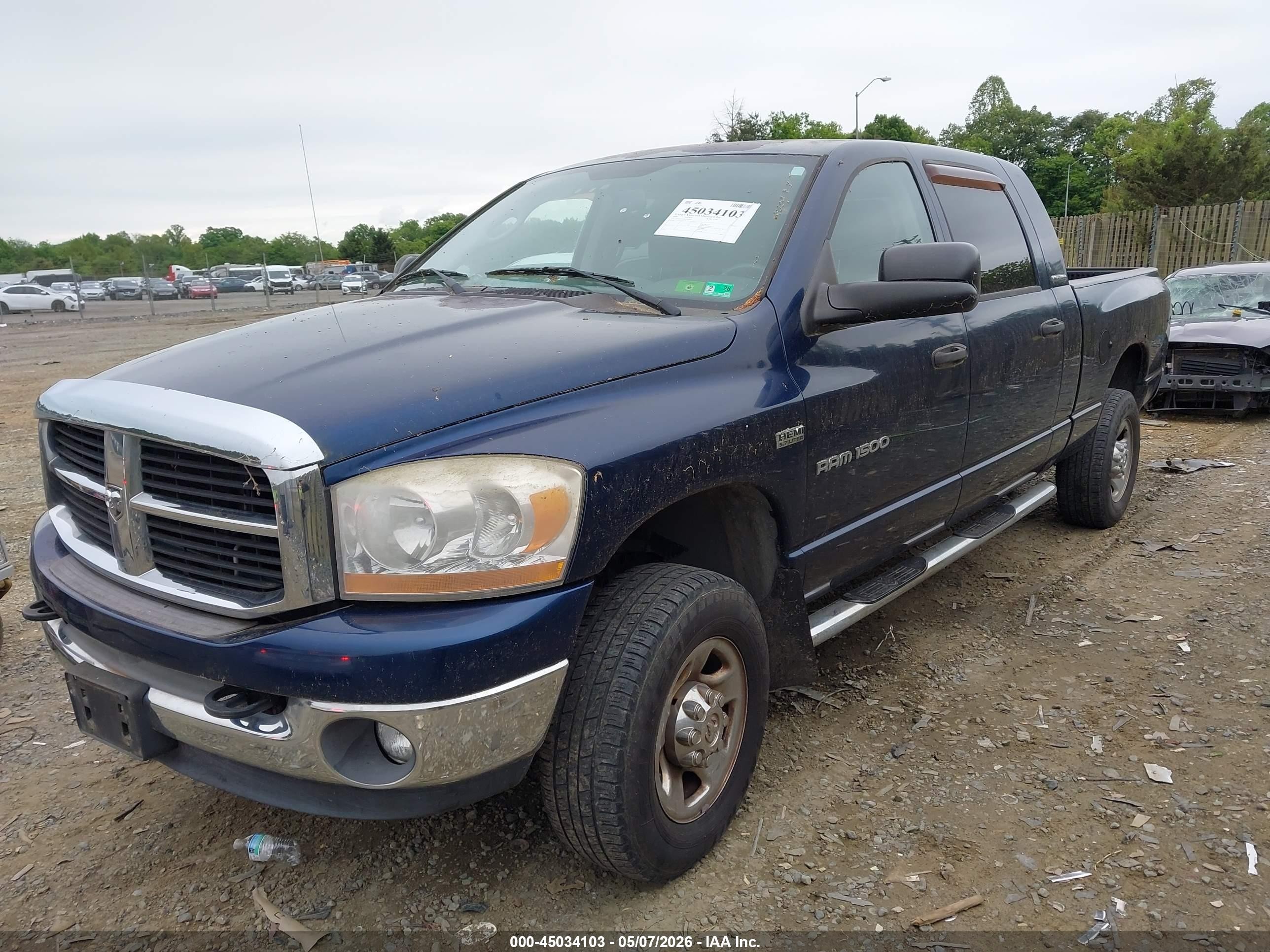 2006 Dodge Ram 1500 Slt Синий vin: 3D7KS19D86G206000