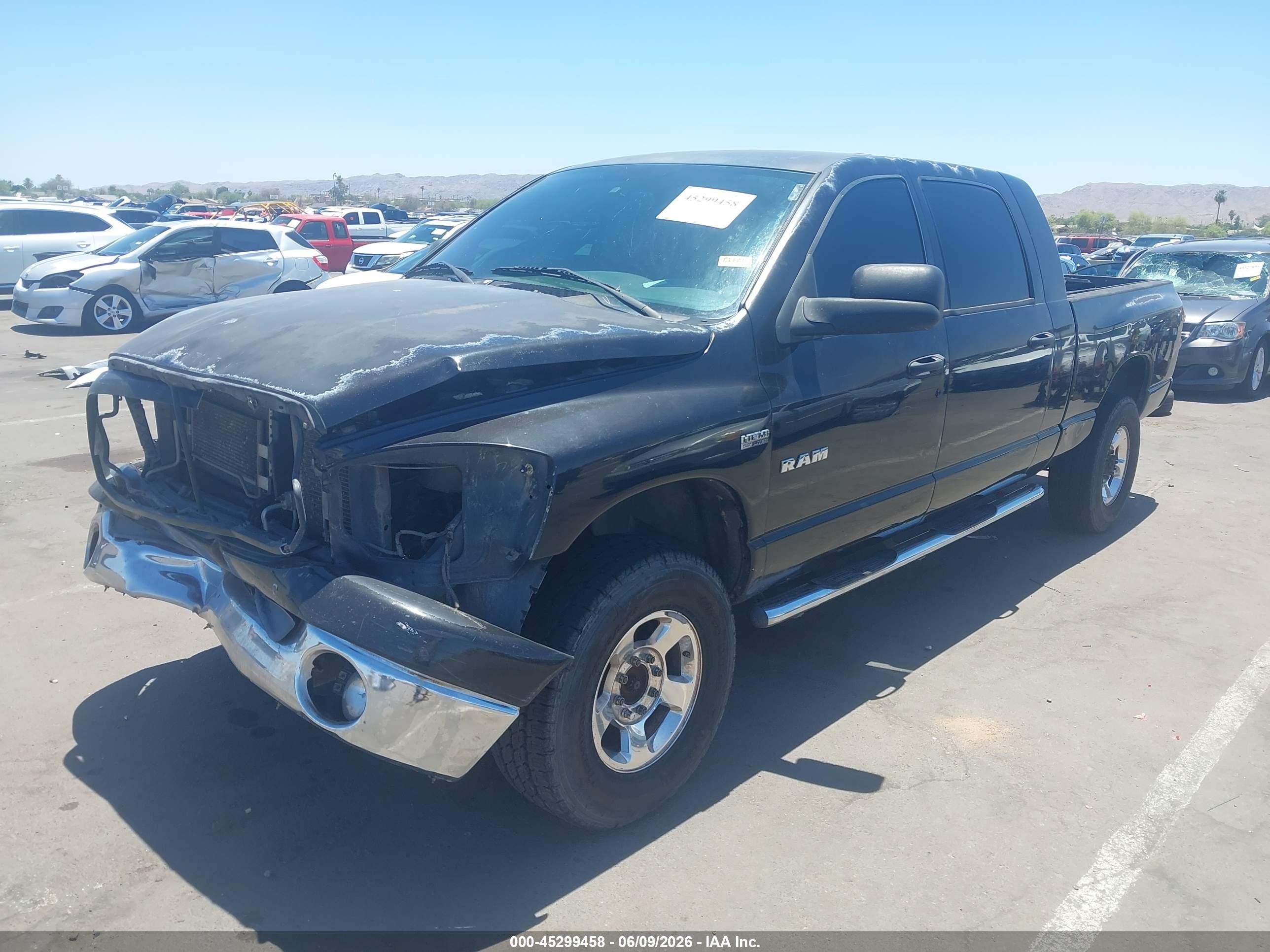 2008 Dodge Ram 1500 Sxt/slt Черный vin: 3D7KS19D98G134727