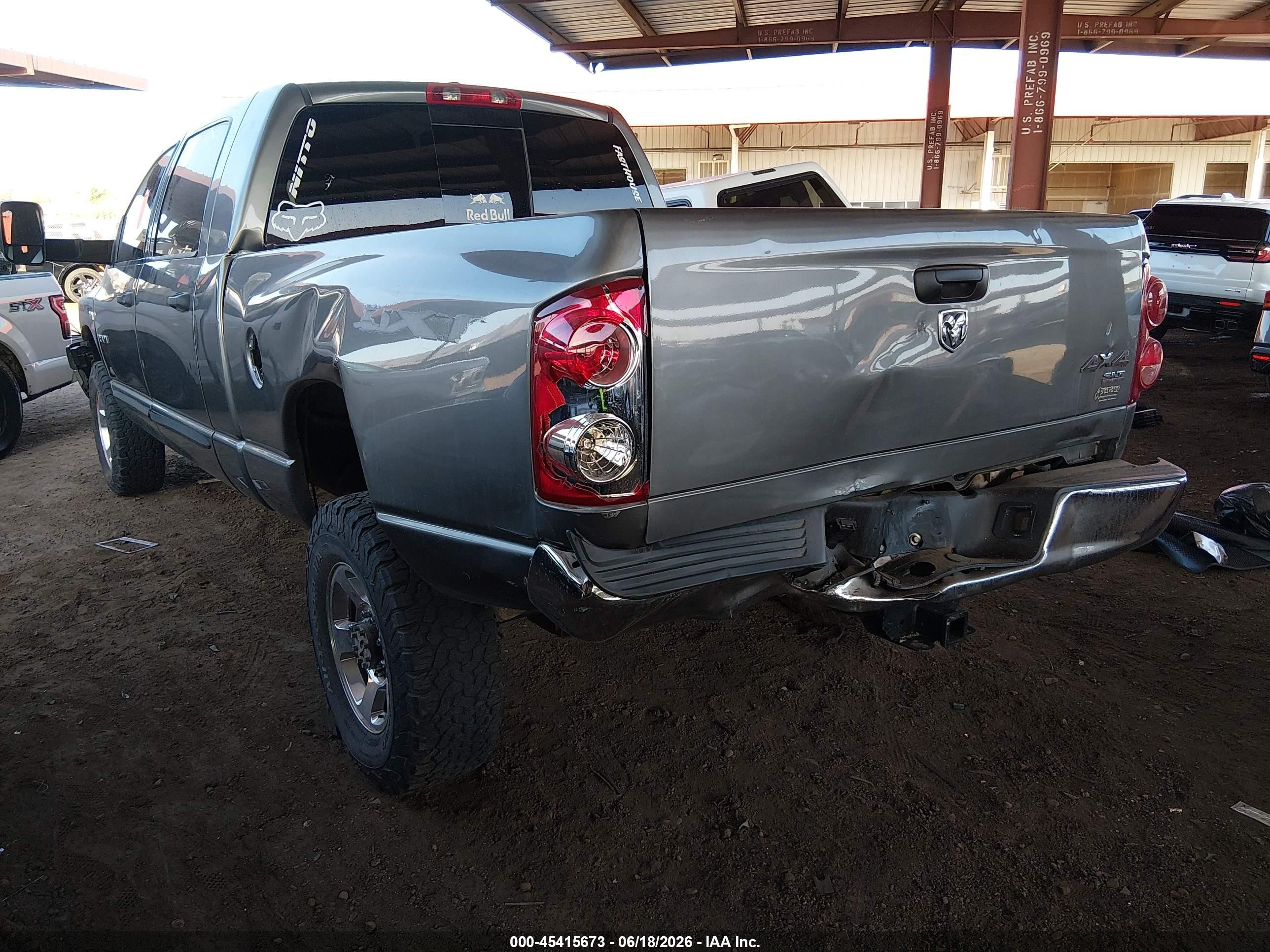 2008 Dodge Ram 1500 Sxt/slt Gray vin: 3D7KS19DX8G223769