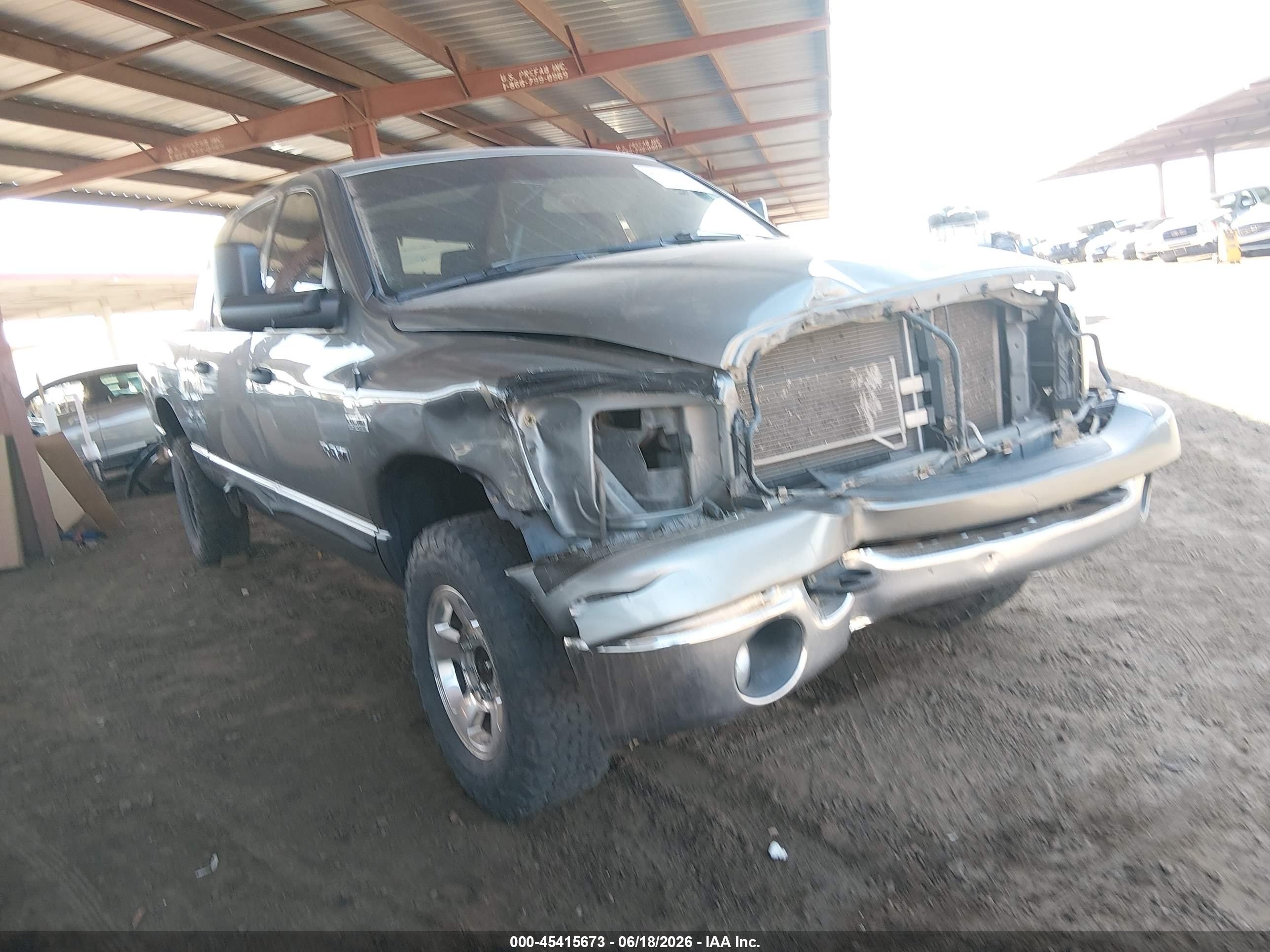 2008 Dodge Ram 1500 Sxt/slt Gray vin: 3D7KS19DX8G223769