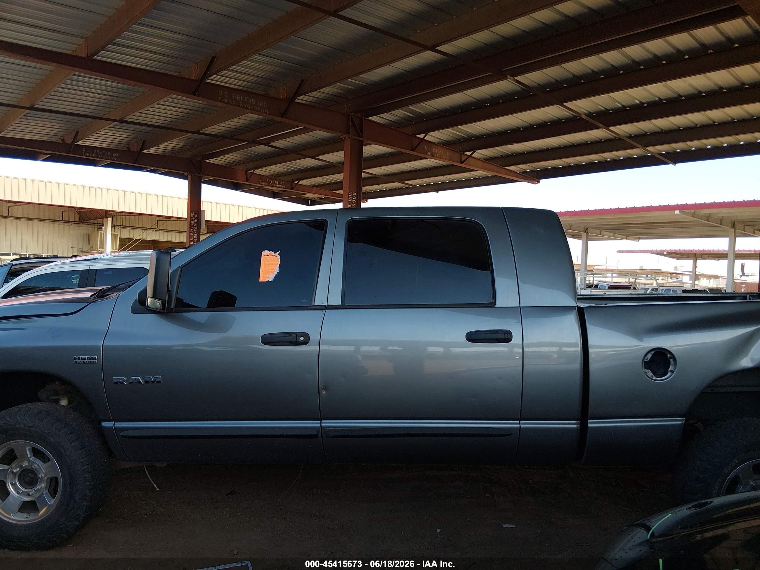 2008 Dodge Ram 1500 Sxt/slt Gray vin: 3D7KS19DX8G223769