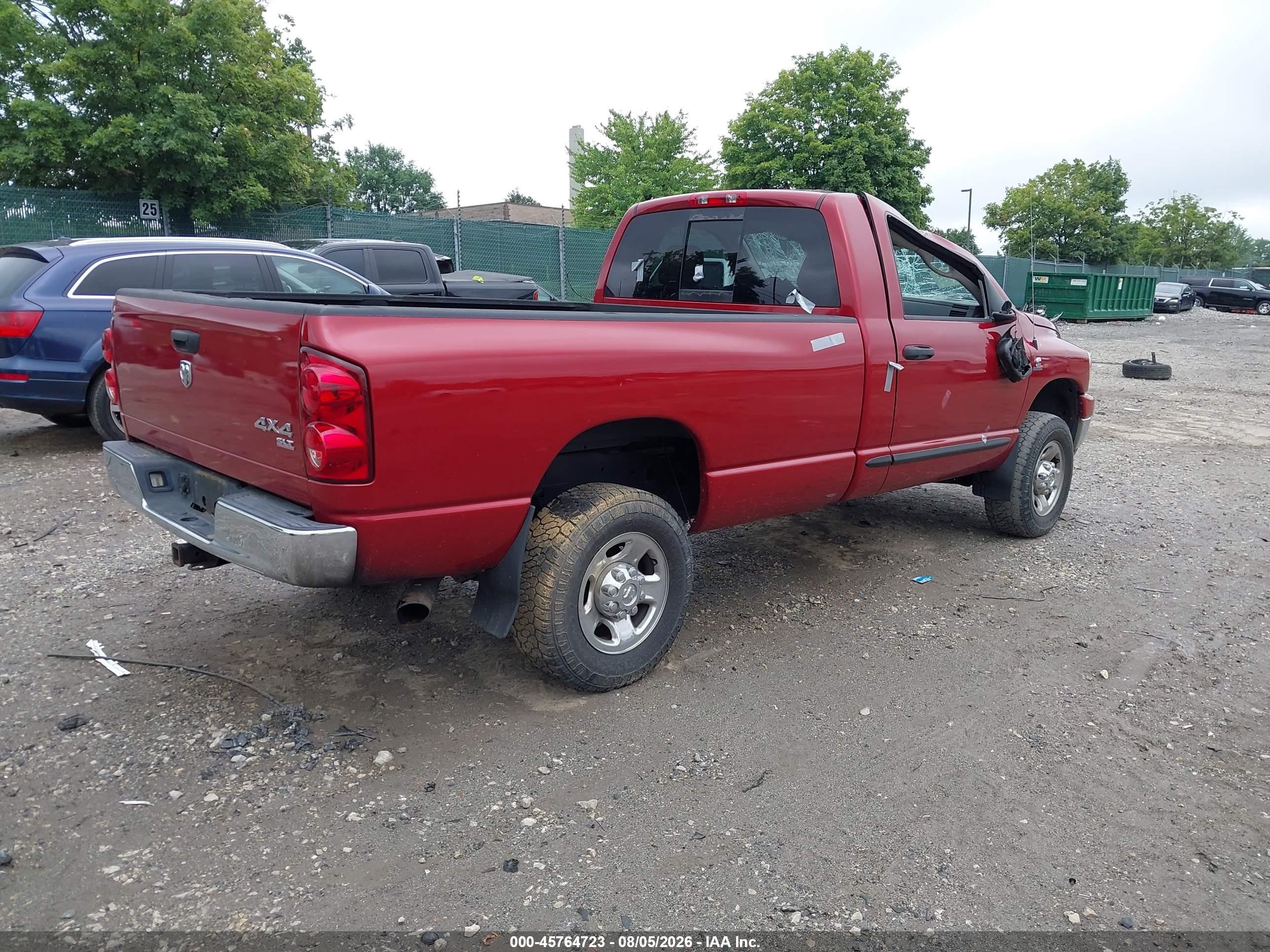 2007 Dodge Ram 2500 St/slt Red vin: 3D7KS26C37G743747