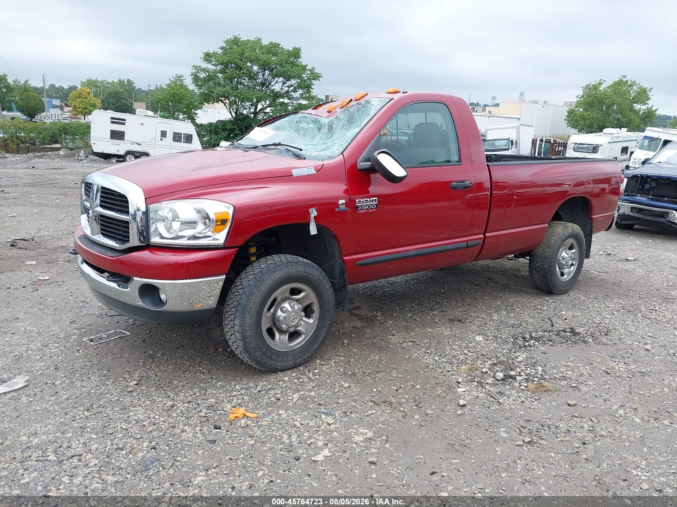 2007 Dodge Ram 2500 St/slt Red vin: 3D7KS26C37G743747