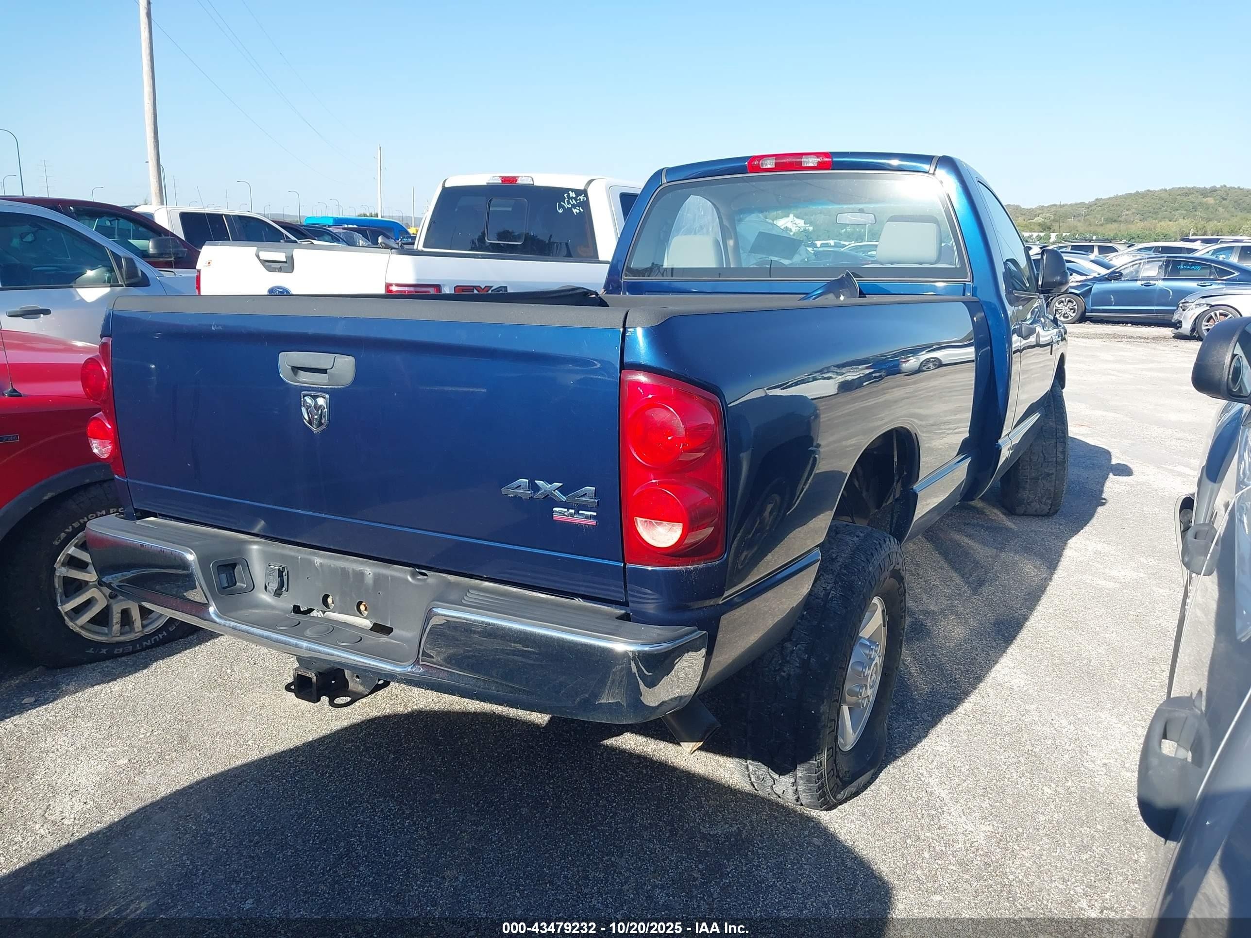 2007 Dodge Ram 2500 Slt/trx4 Off Road/sport/power Wagon Dark Blue vin: 3D7KS26C67G729485
