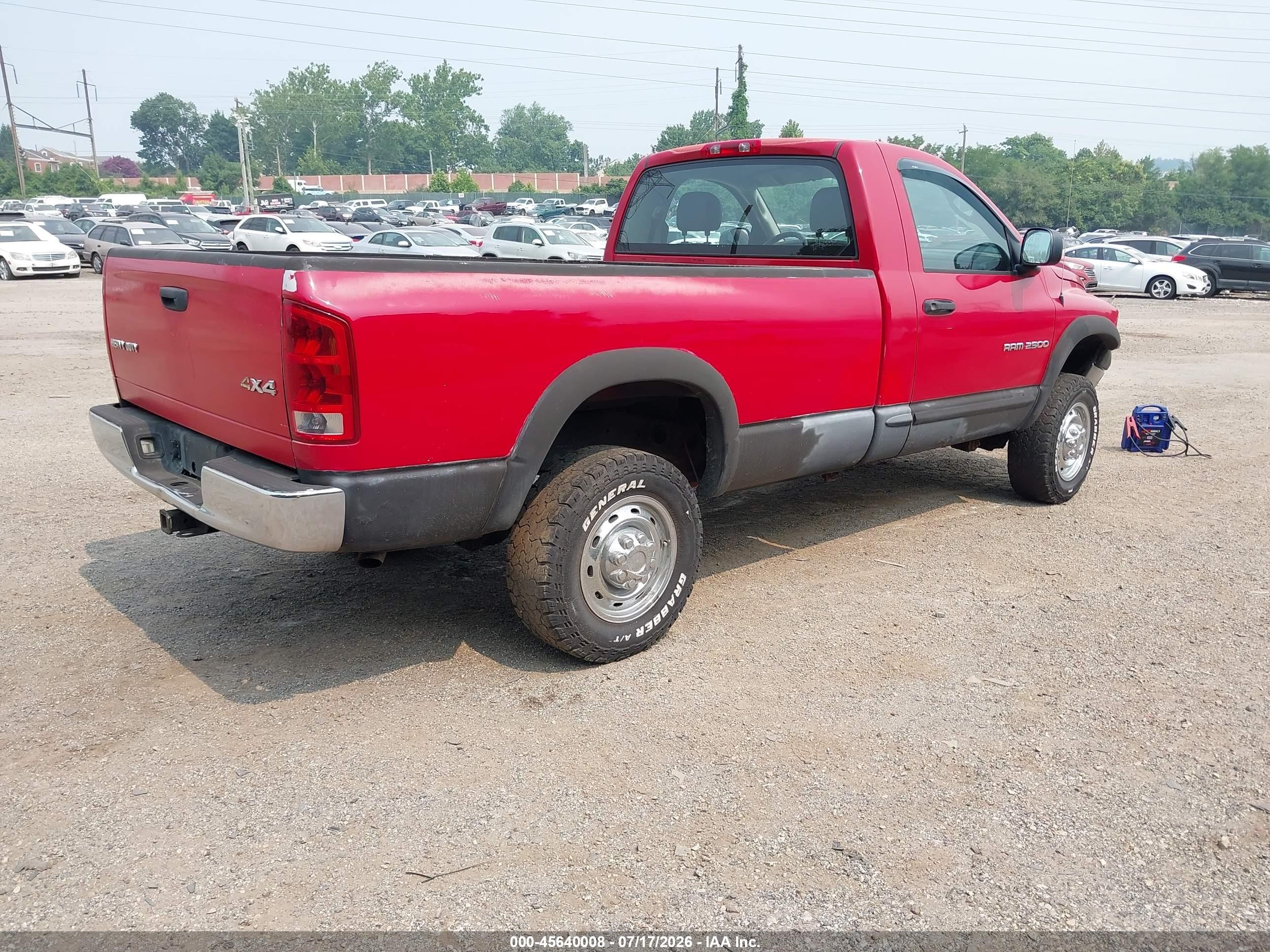 2005 Dodge Ram 2500 St Красный vin: 3D7KS26D15G857414